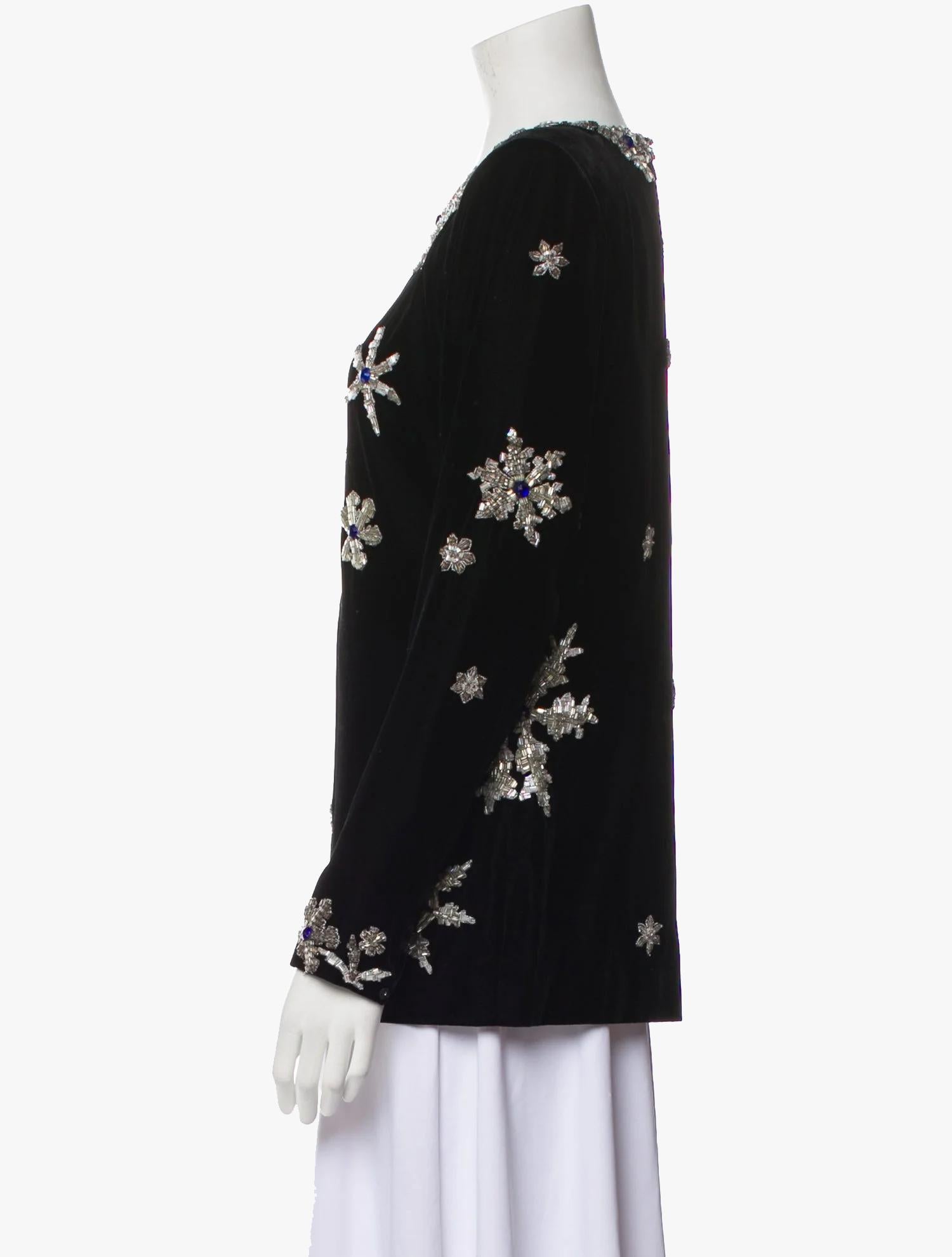Black Hanae Mori vintage silk blouse, 1980s For Sale