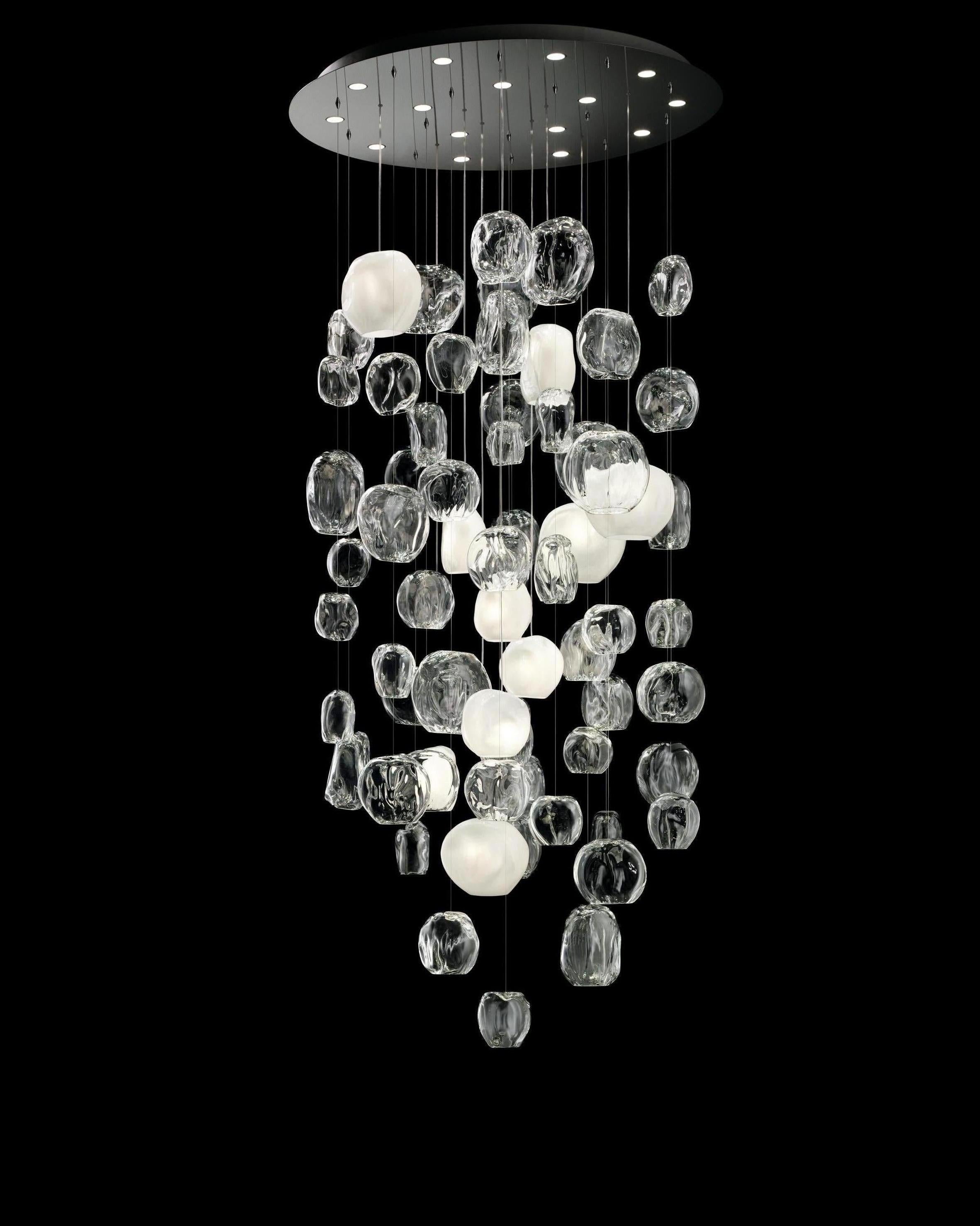 Hanami 7298 Suspension Lamp in Glass and Polished Chrome, by Barovier&Toso 9