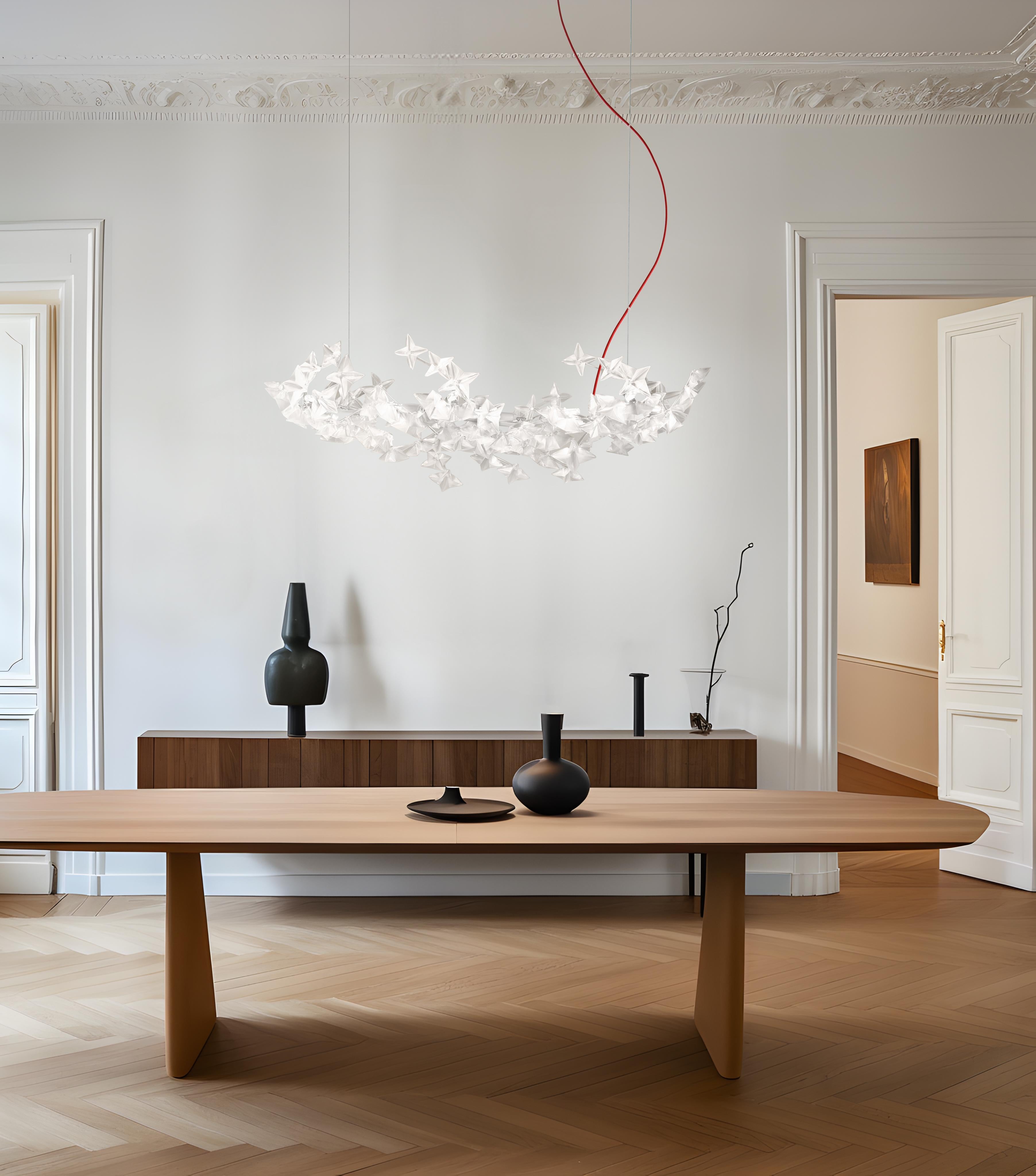 Fait main Suspension Hanami large - fil transparent par Adriano Rachele en vente