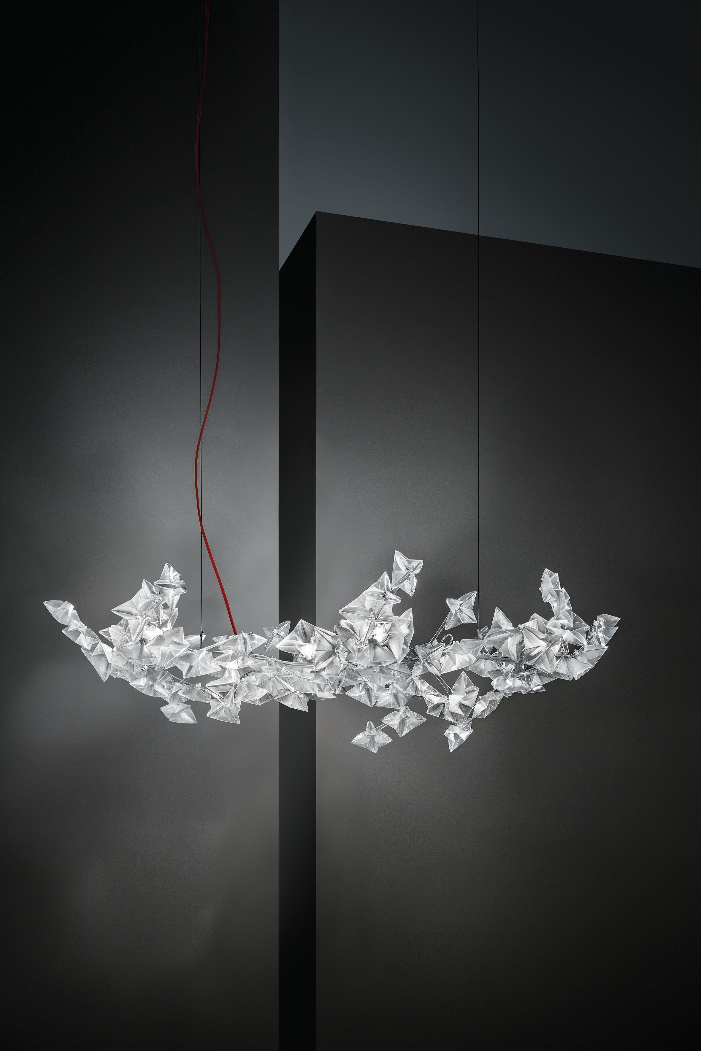 Suspension Hanami large - fil transparent par Adriano Rachele en vente 1