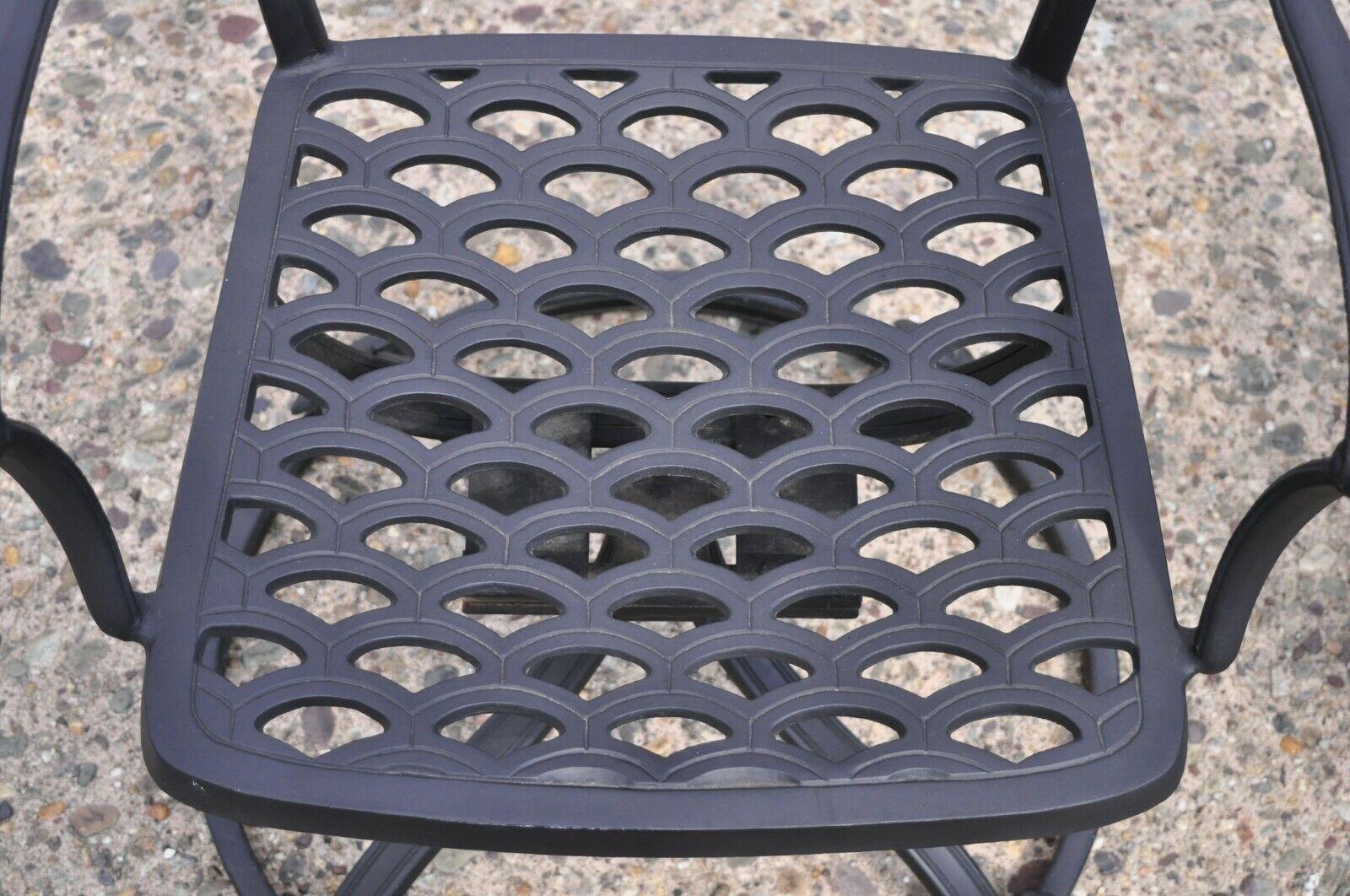 Hanamit Tuscan Swivel Rocker Cast Aluminum Patio Dining Chair, a Pair In Good Condition In Philadelphia, PA
