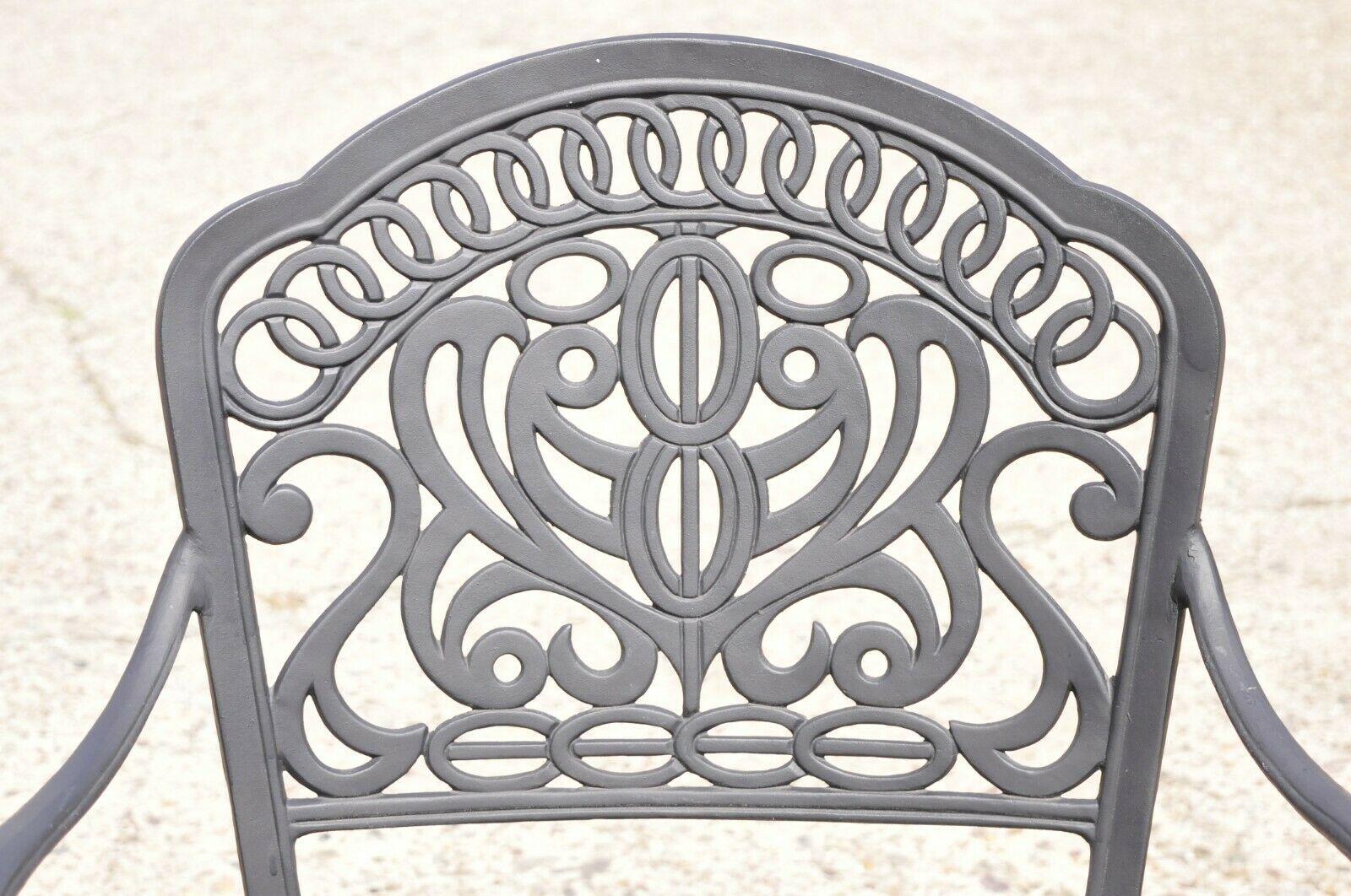Hanamit Tuscan Swivel Rocker Cast Aluminum Patio Dining Chair, a Pair 2
