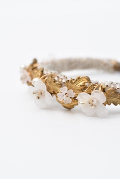 hanamizuki bangle / vintage jewelry , vintage beads, vintage bangle