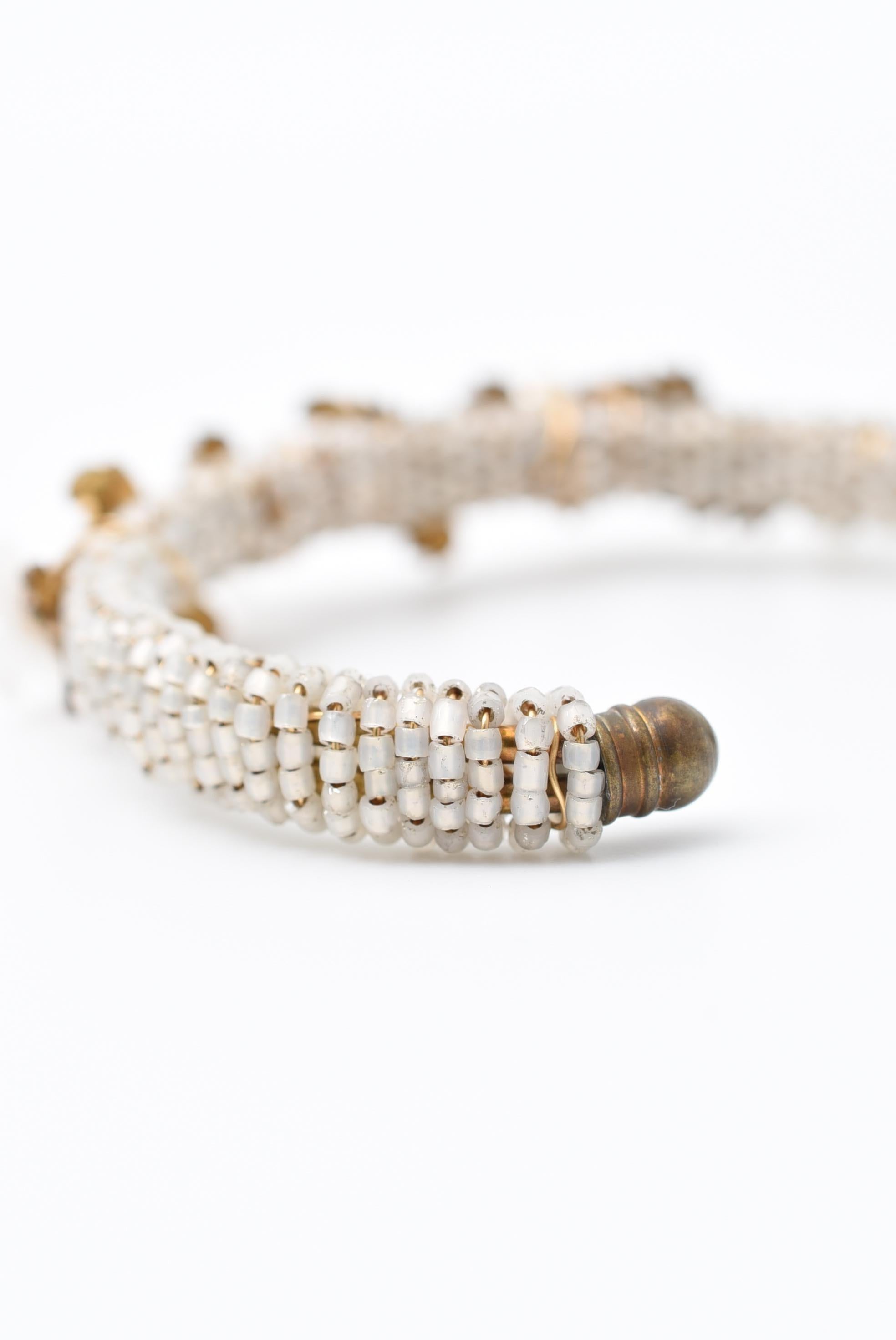 Artisan hanamizuki Bracelet jonc vintage perles vintage, bracelet vintage en vente