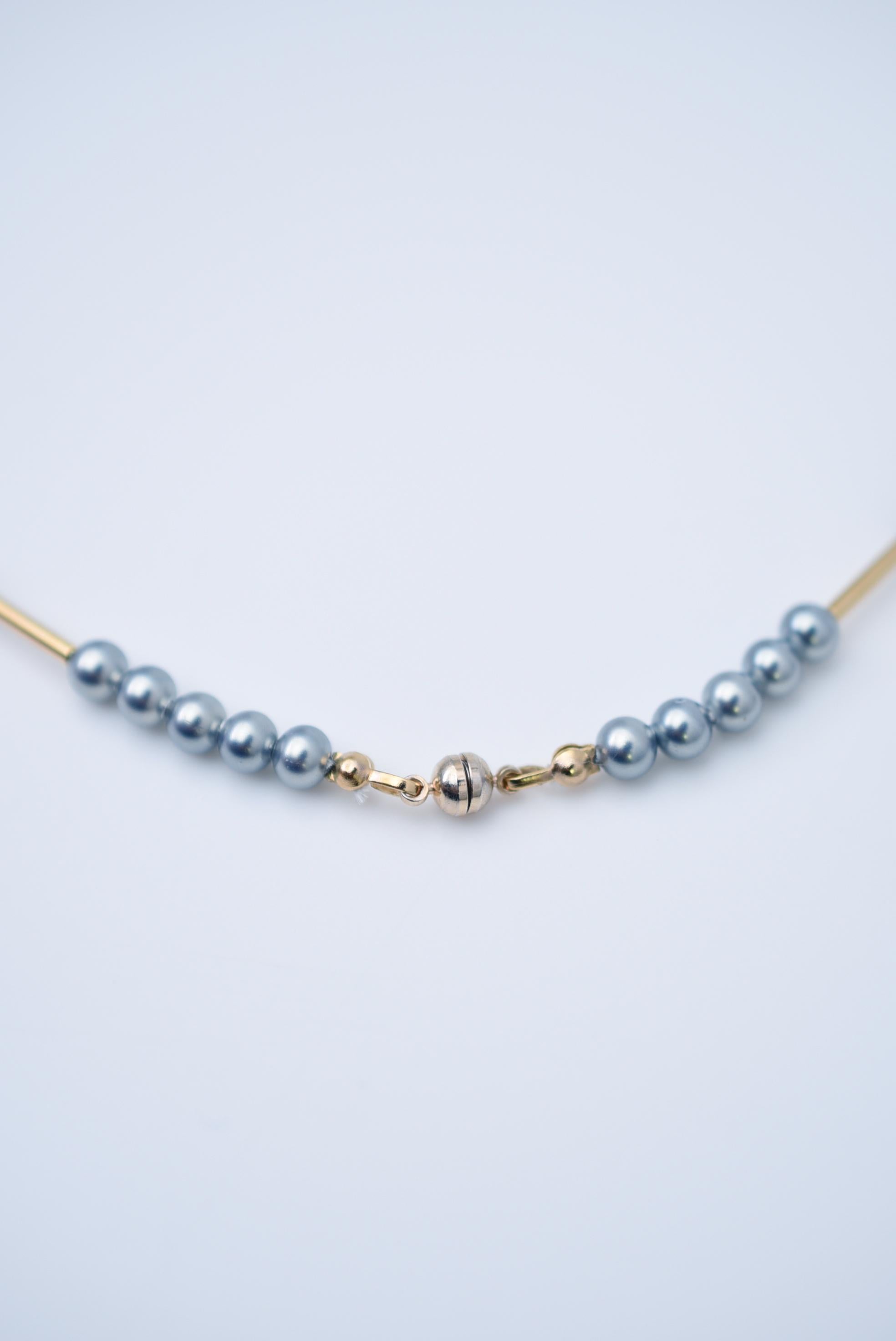 Artisan Collier à feuilles hanamizuki / bijoux vintage, perles vintage, collier vintage en vente