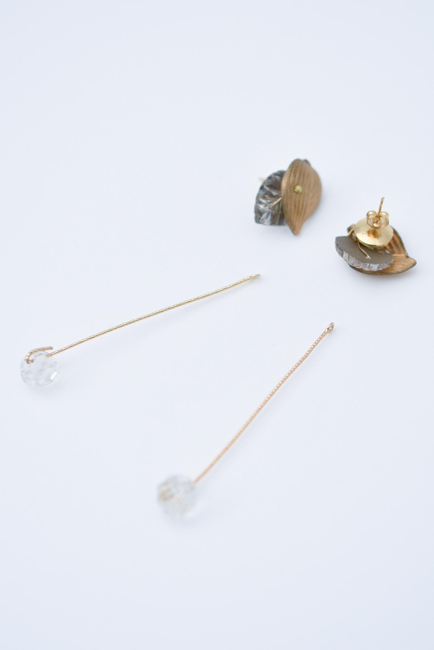 hanamizuki line earring / vintage jewelry , vintage pearl, vintage earring For Sale 1