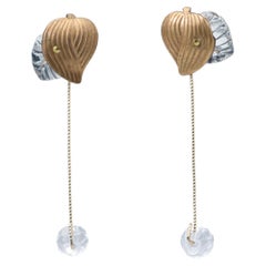 hanamizuki line earring / Used jewelry , vintage pearl, vintage earring
