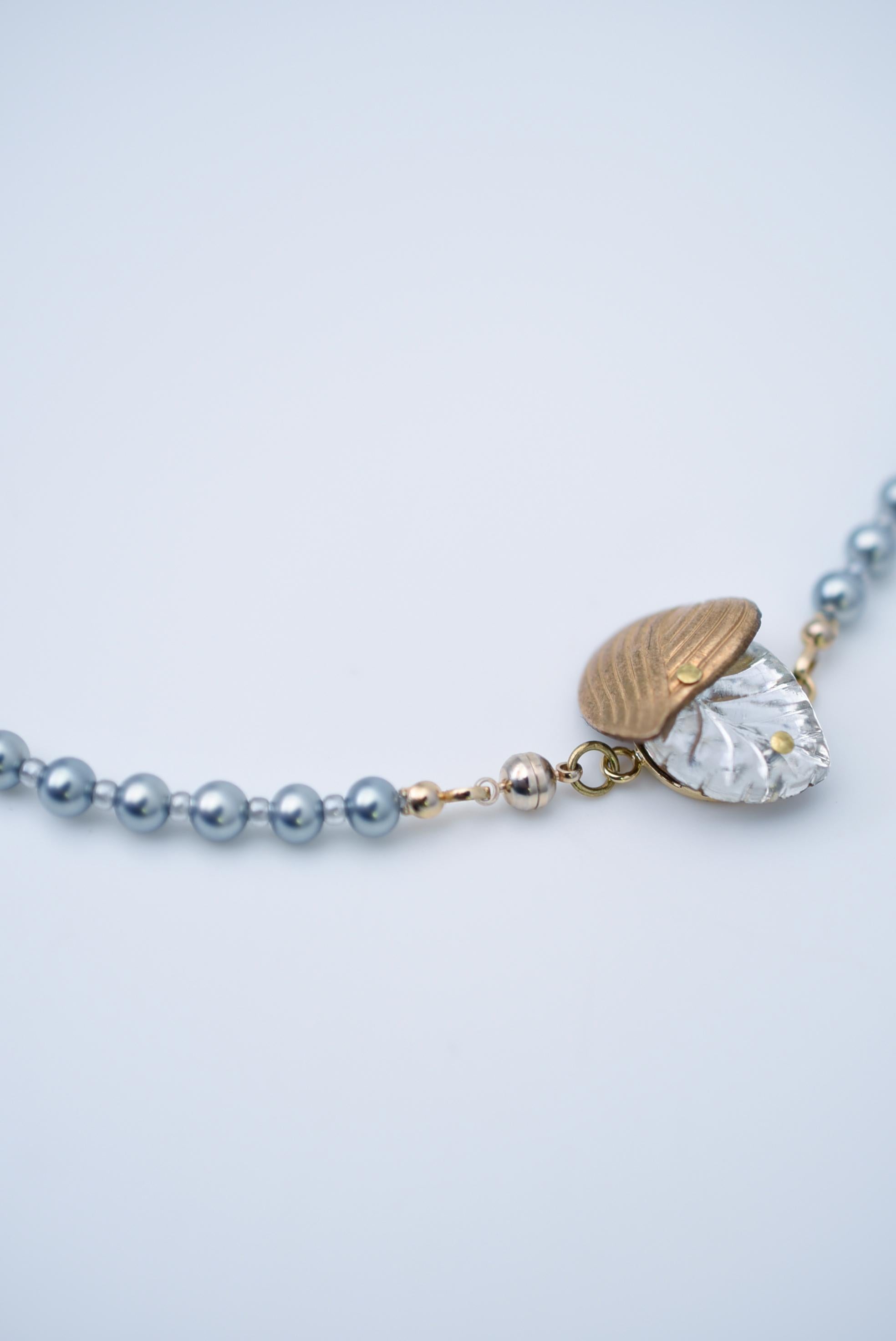 Bead hanamizuki long necklace / vintage jewelry , vintage pearl, vintage necklace For Sale