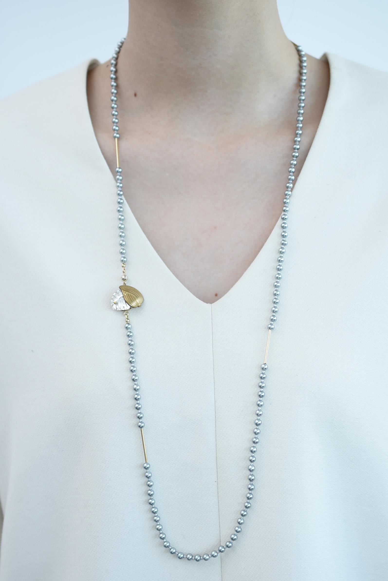 hanamizuki long necklace / vintage jewelry , vintage pearl, vintage necklace For Sale 2
