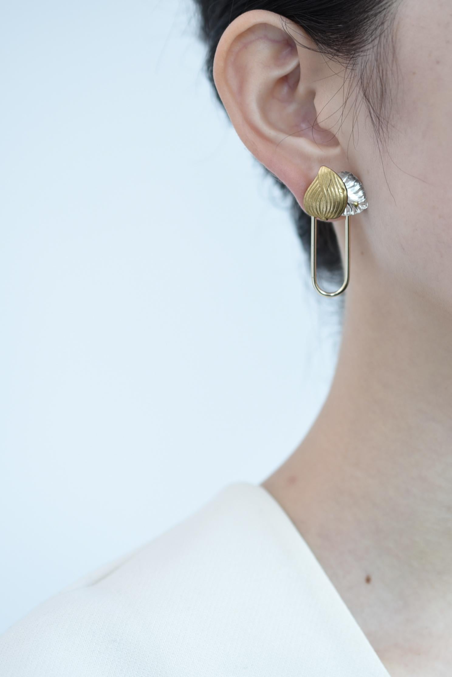 Hanamizuki ovaler Ohrring /Vintage-Schmuck, Vintage Perlen, Vintage-Ohrring im Angebot 1