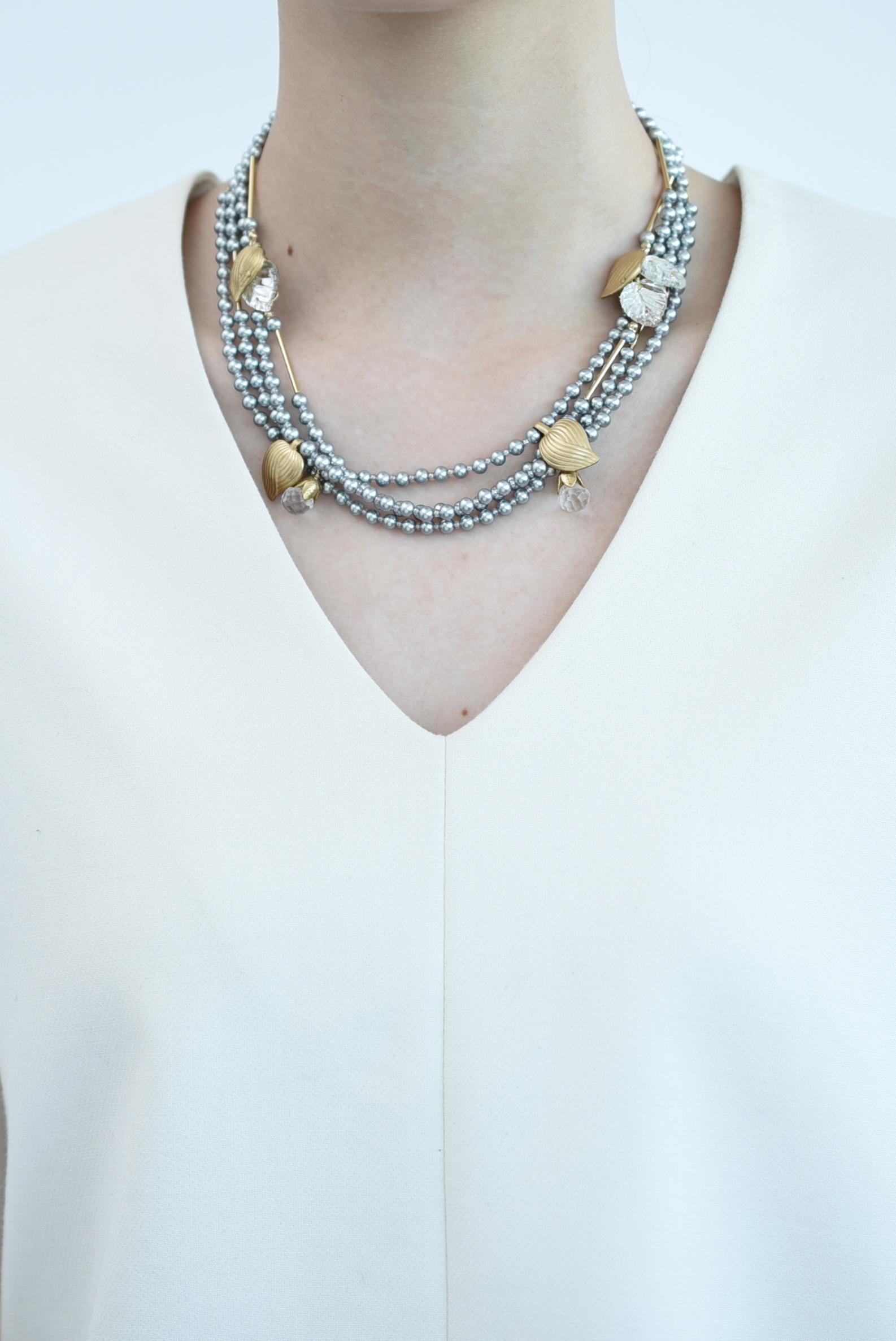 hanamizuki Collier quatre pièces / bijoux vintage perles, collier vintage en vente 5