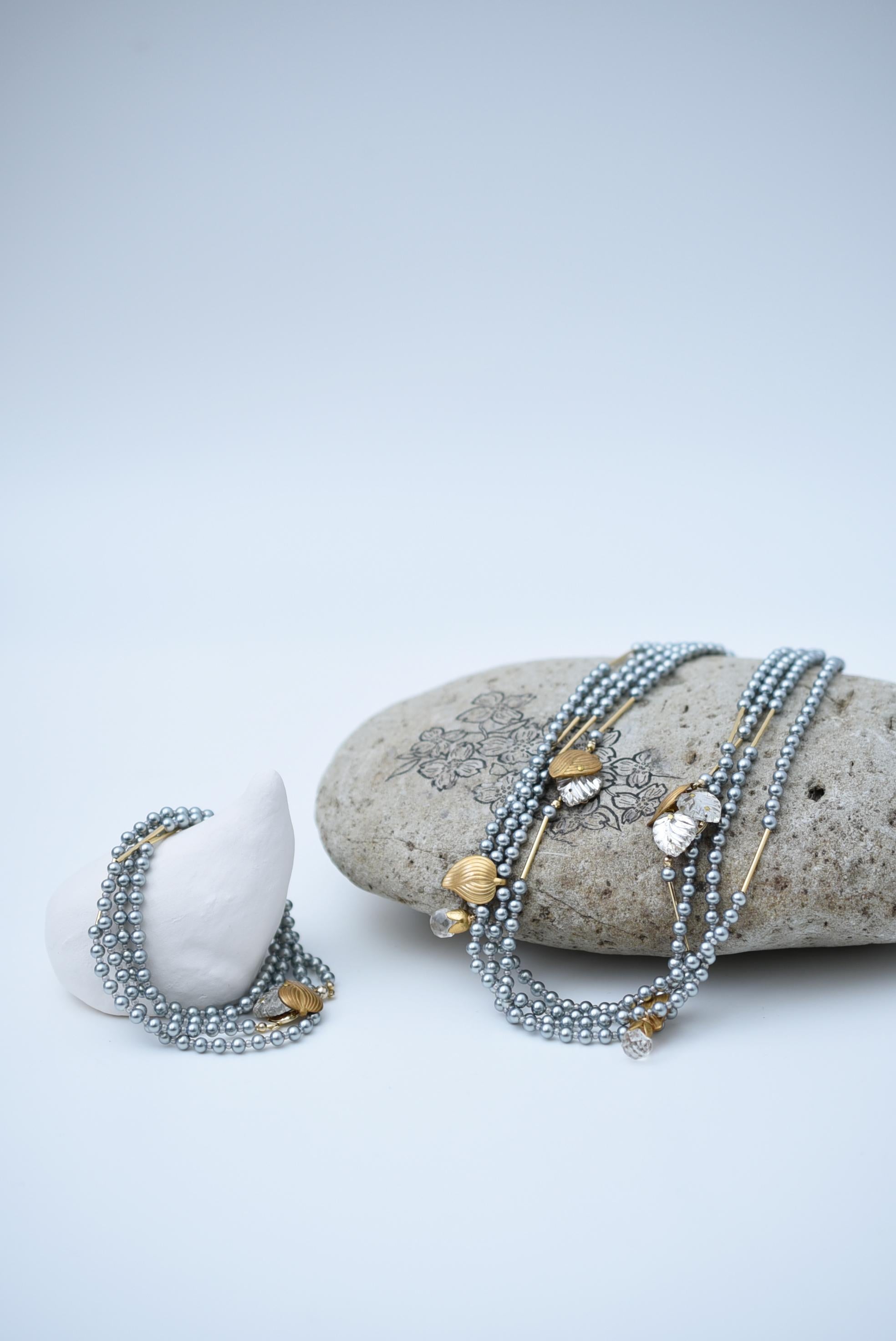 hanamizuki Collier quatre pièces / bijoux vintage perles, collier vintage en vente 7