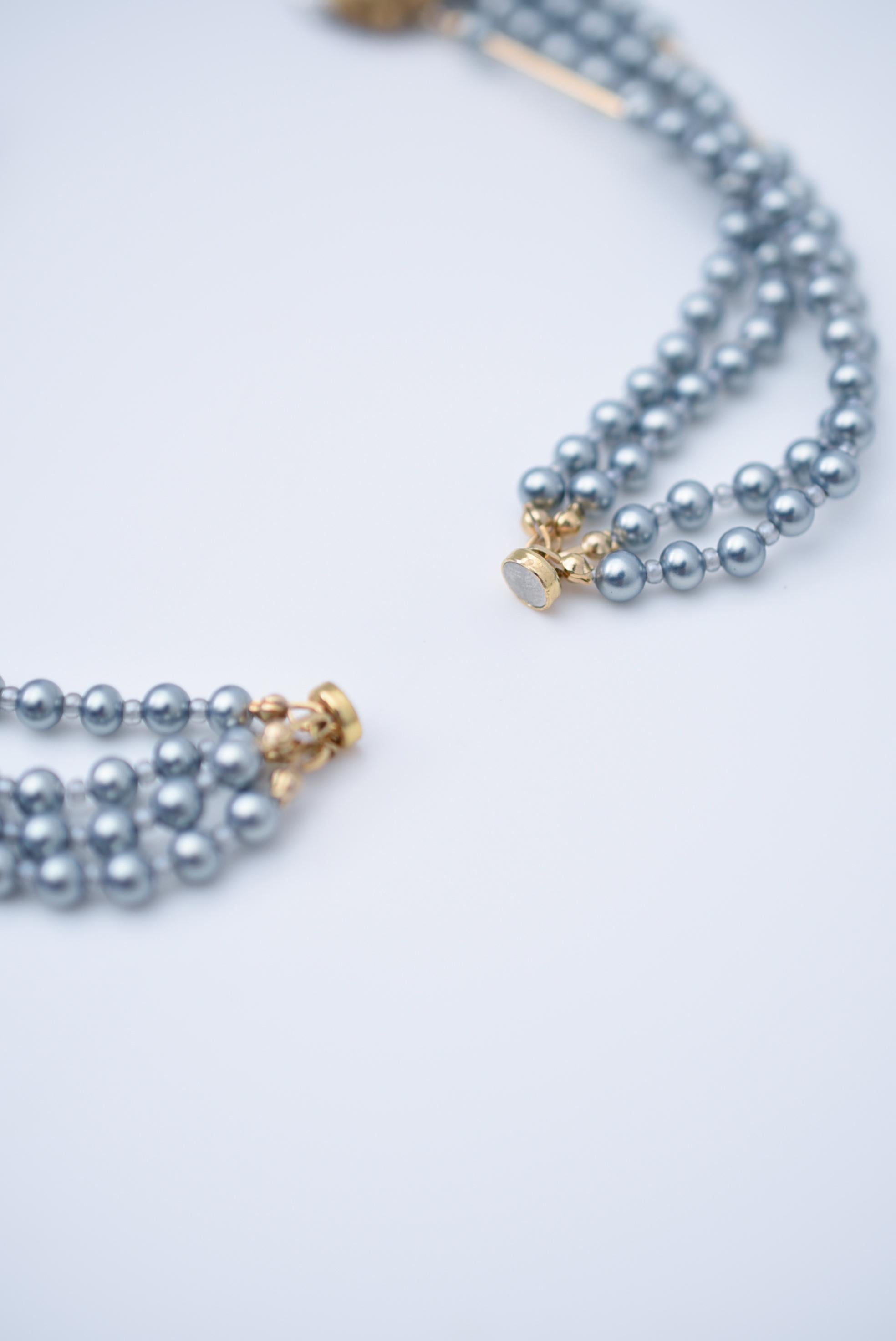 Hanamizuki vier-Halskette / Vintage-Schmuck, Vintage-Perle, Vintage-Halskette Damen im Angebot