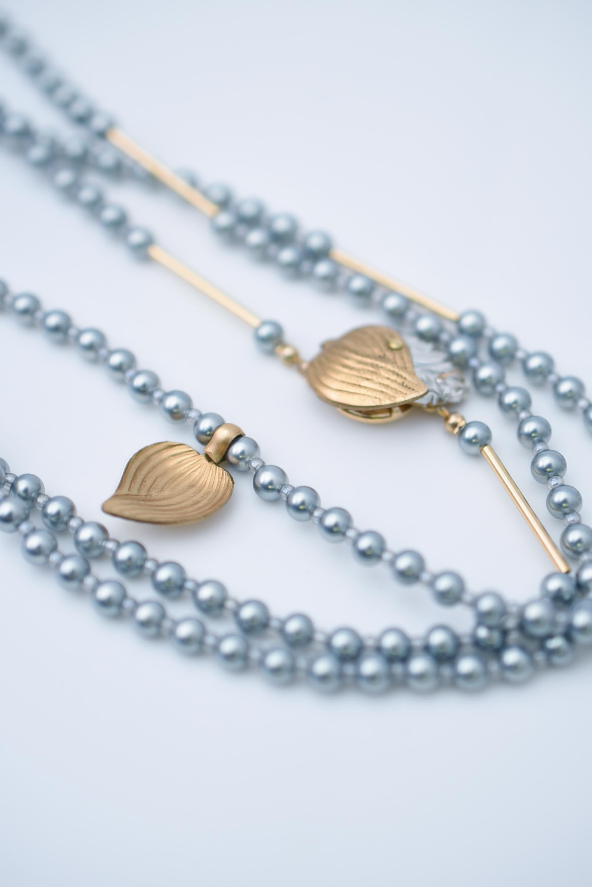 hanamizuki Collier quatre pièces / bijoux vintage perles, collier vintage en vente 2