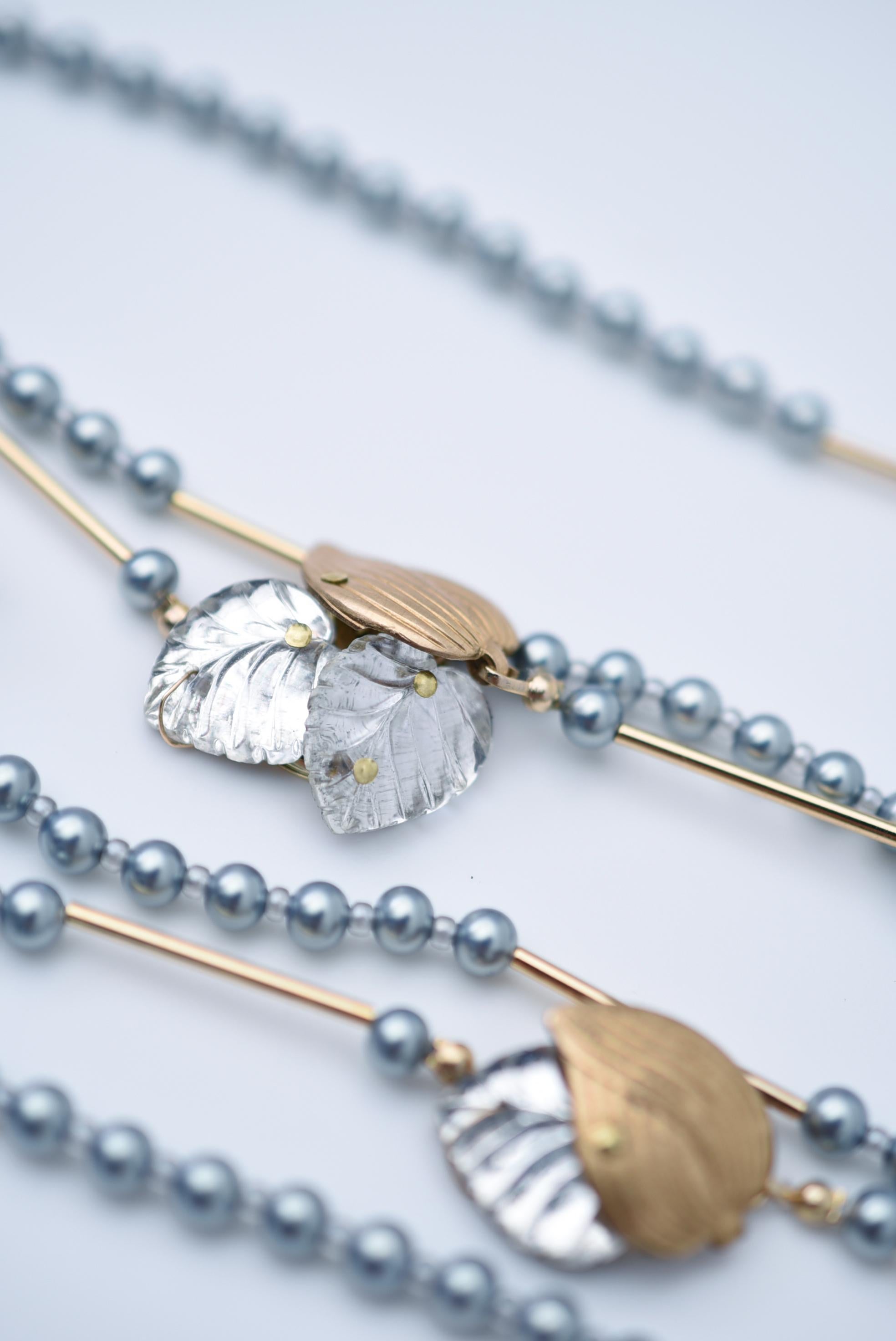 hanamizuki Collier quatre pièces / bijoux vintage perles, collier vintage en vente 3