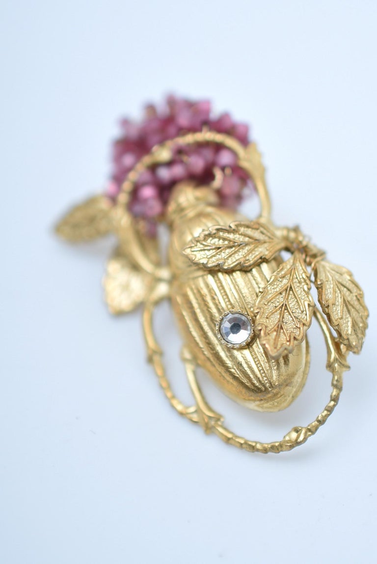 hanamuguri on raspberry earring / vintage jewelry ,1970's vintage parts ...