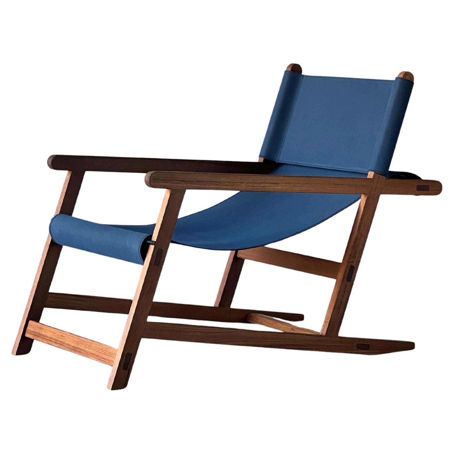 "Hanbury" Fabric Lounge Chair Made in Teak by Dessie' Collection