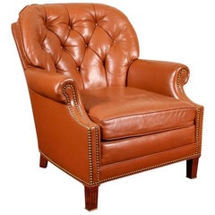 Fauteuil club en cuir Hancock and Moore