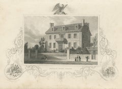 Hancock House, Boston, Massachusetts, Bladensburgh 1814 Vignette, circa 1850
