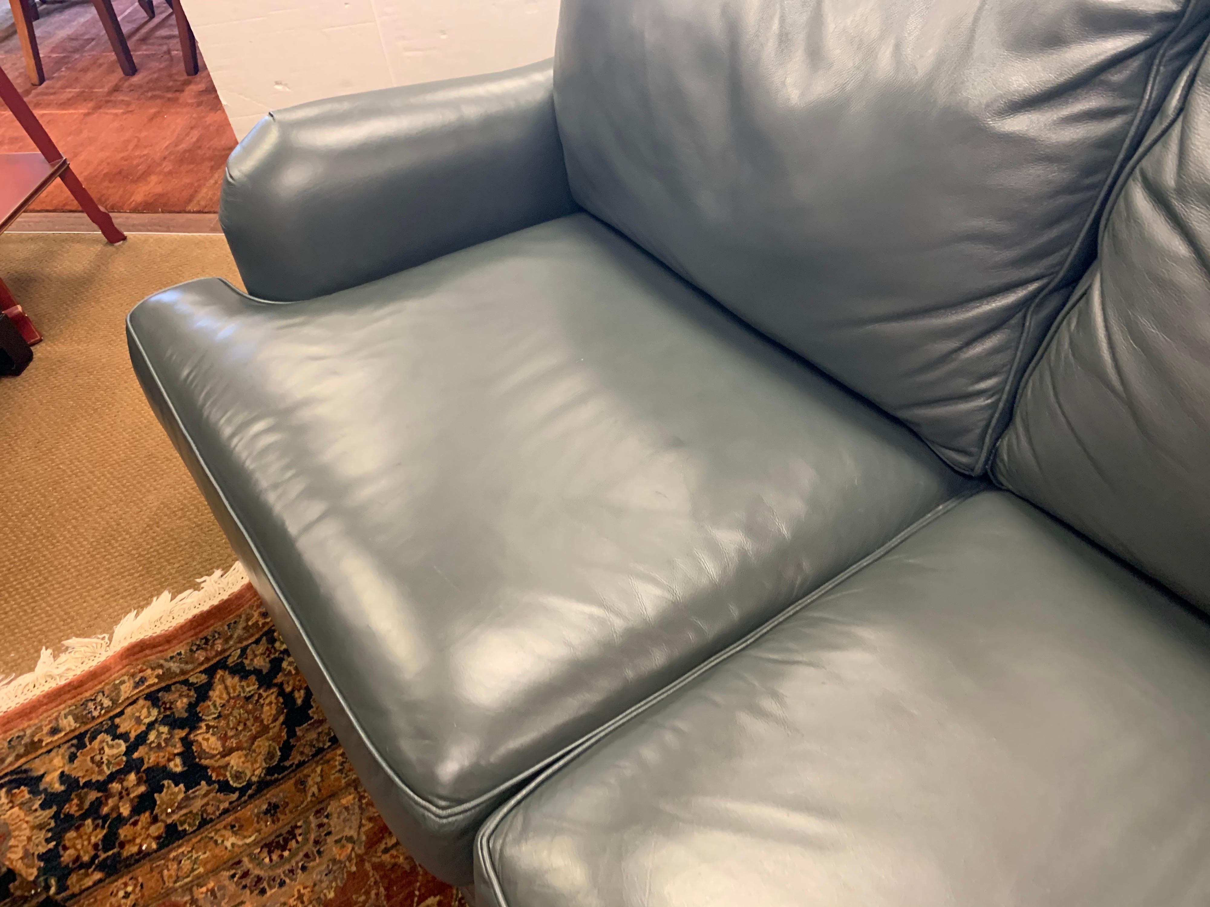 Hancock & Moore Extra Large Leather Nailhead Sofa 4