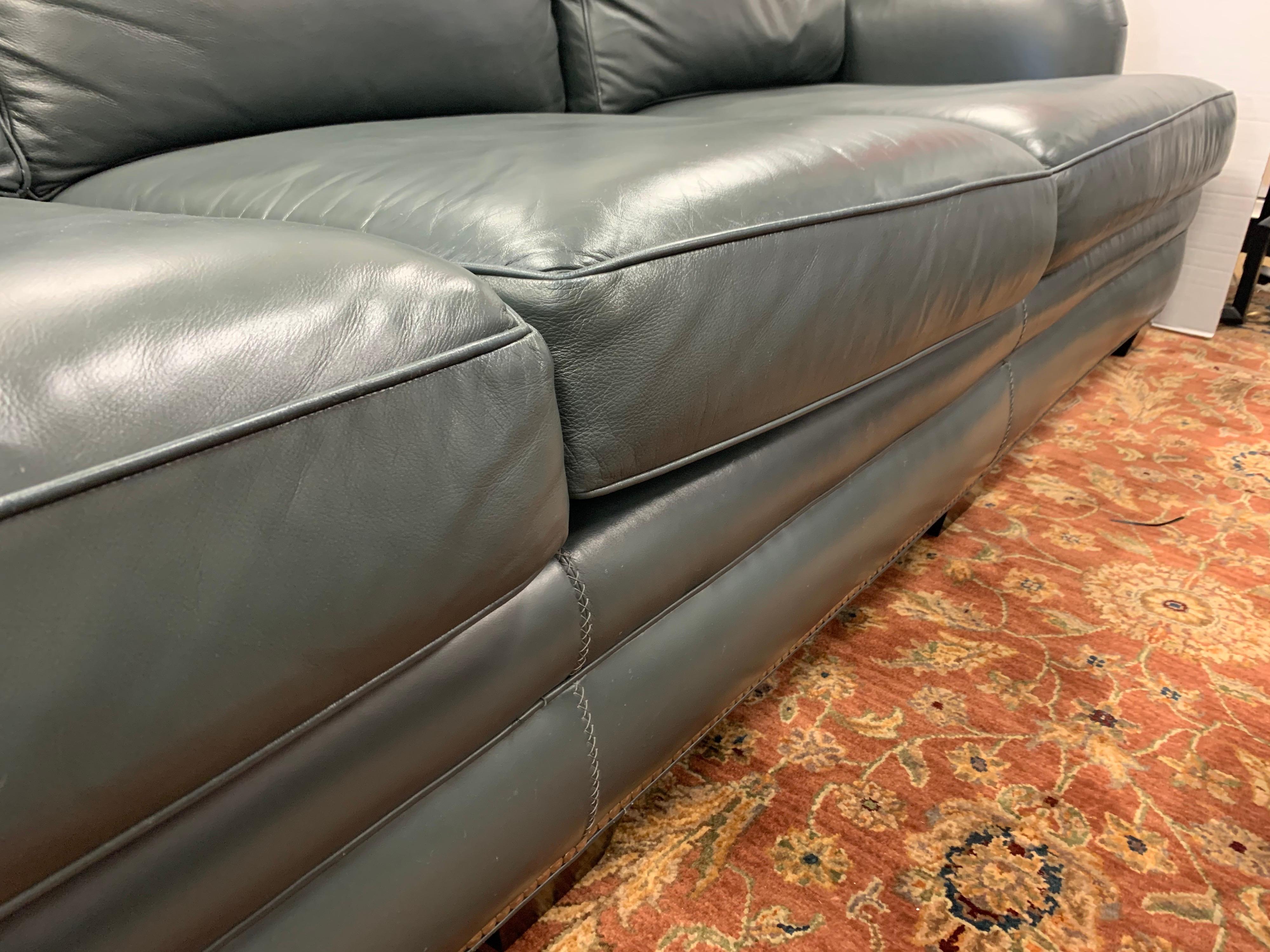 Hancock & Moore Extra Large Leather Nailhead Sofa 7