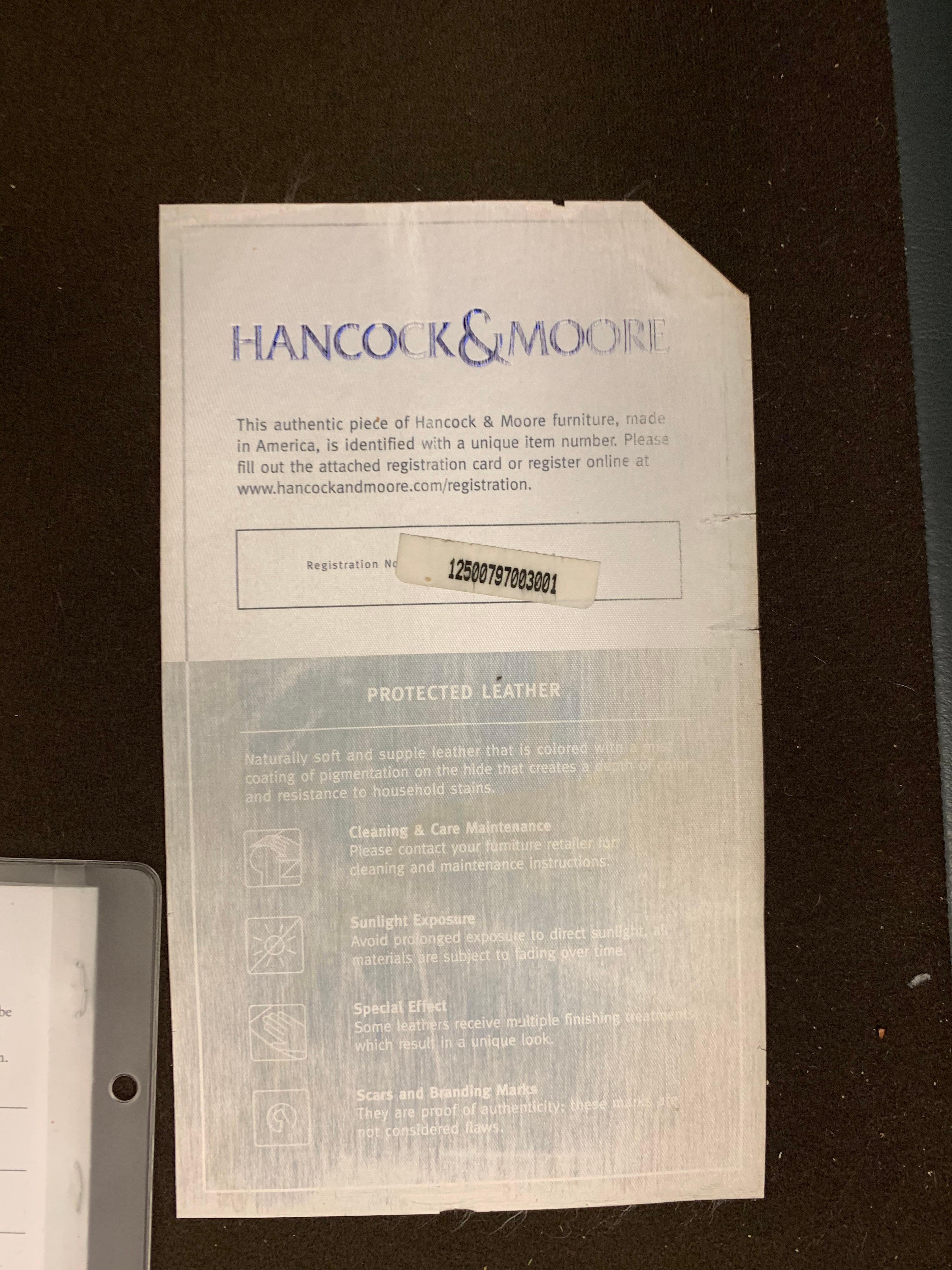 Hancock & Moore Extra Large Leather Nailhead Sofa 9