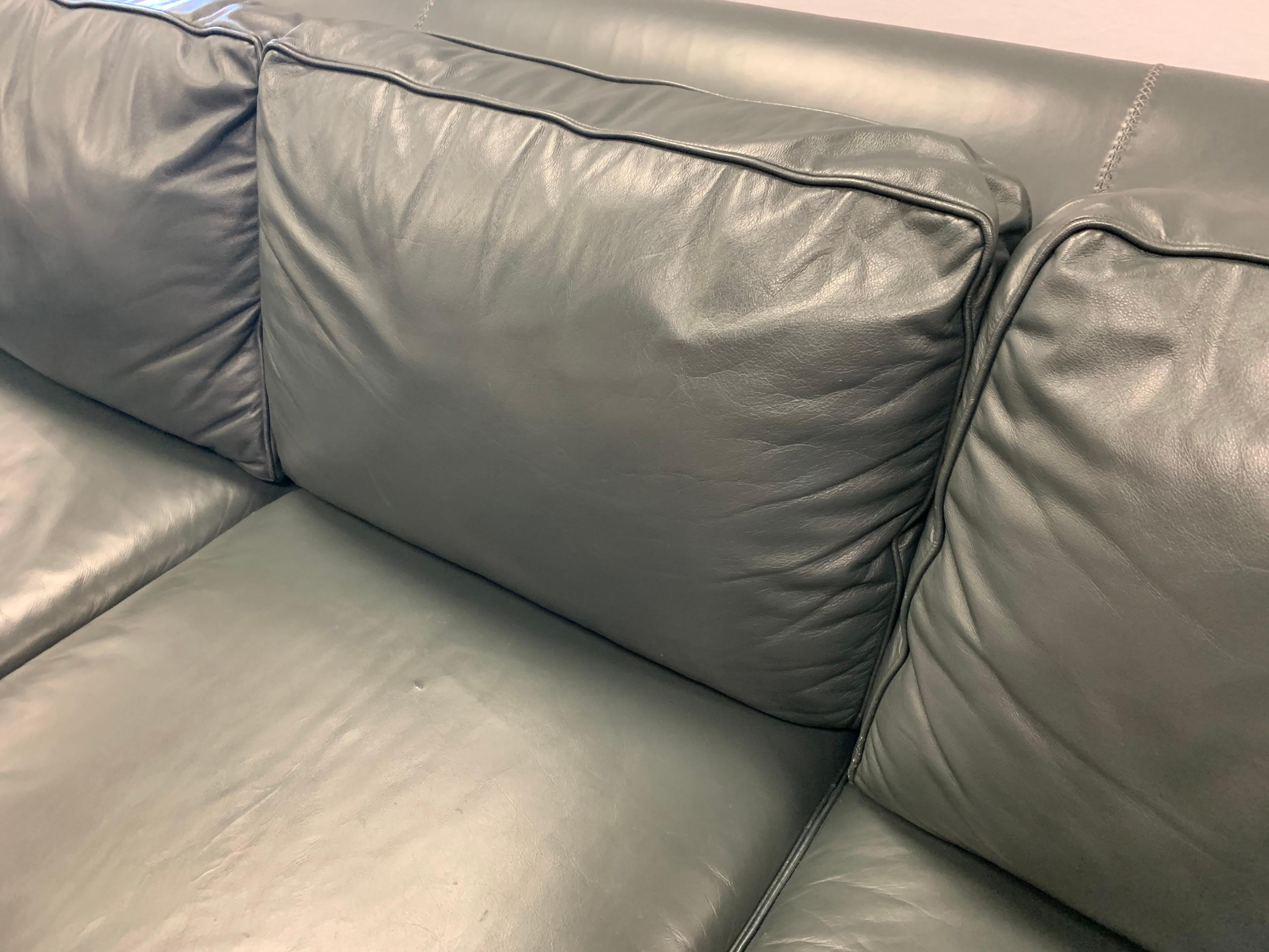 Contemporary Hancock & Moore Extra Large Leather Nailhead Sofa