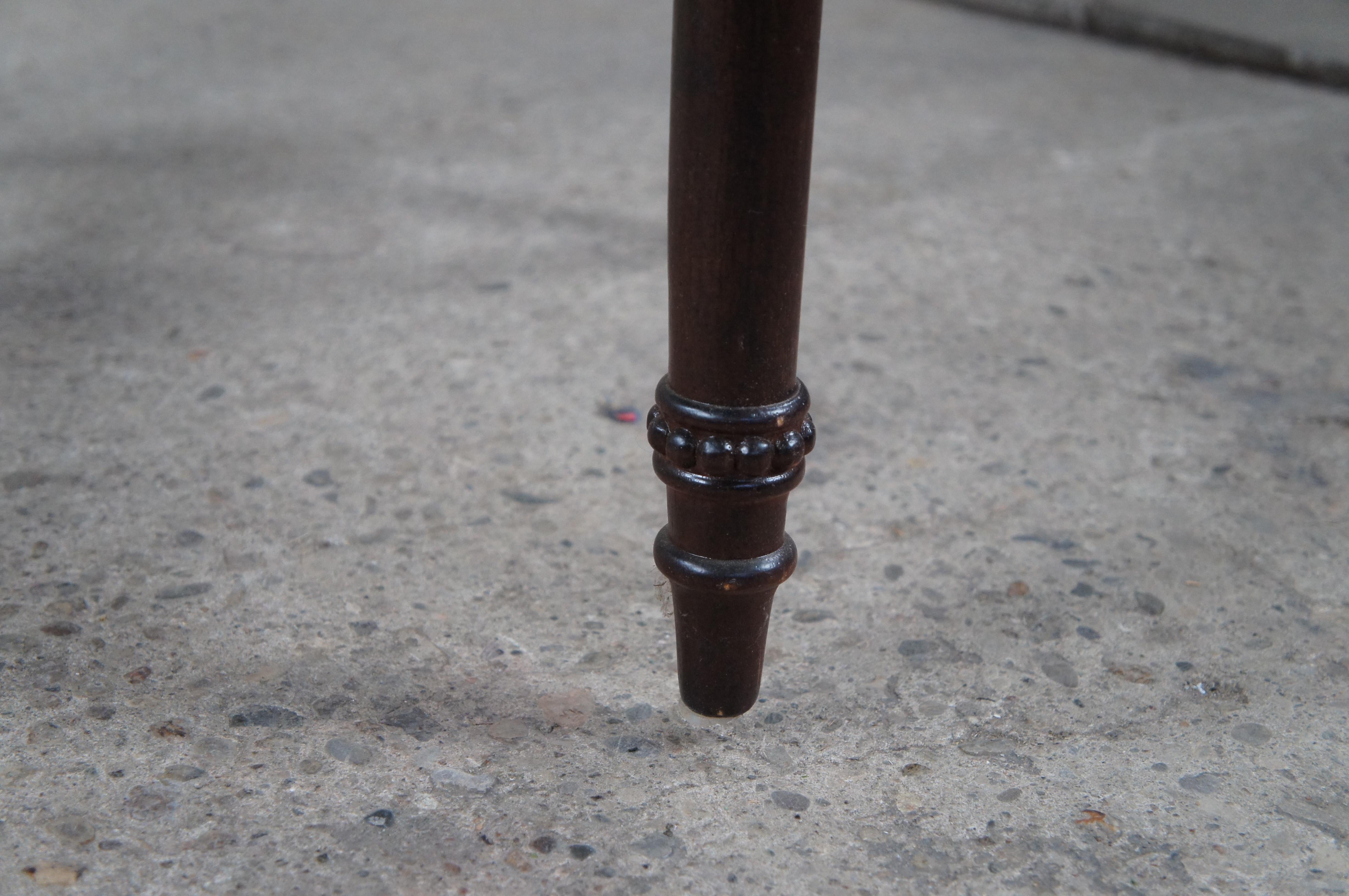 Hancock & Moore French Chesterfield Style Carved Brown Leather Tufted Bar Stool 4