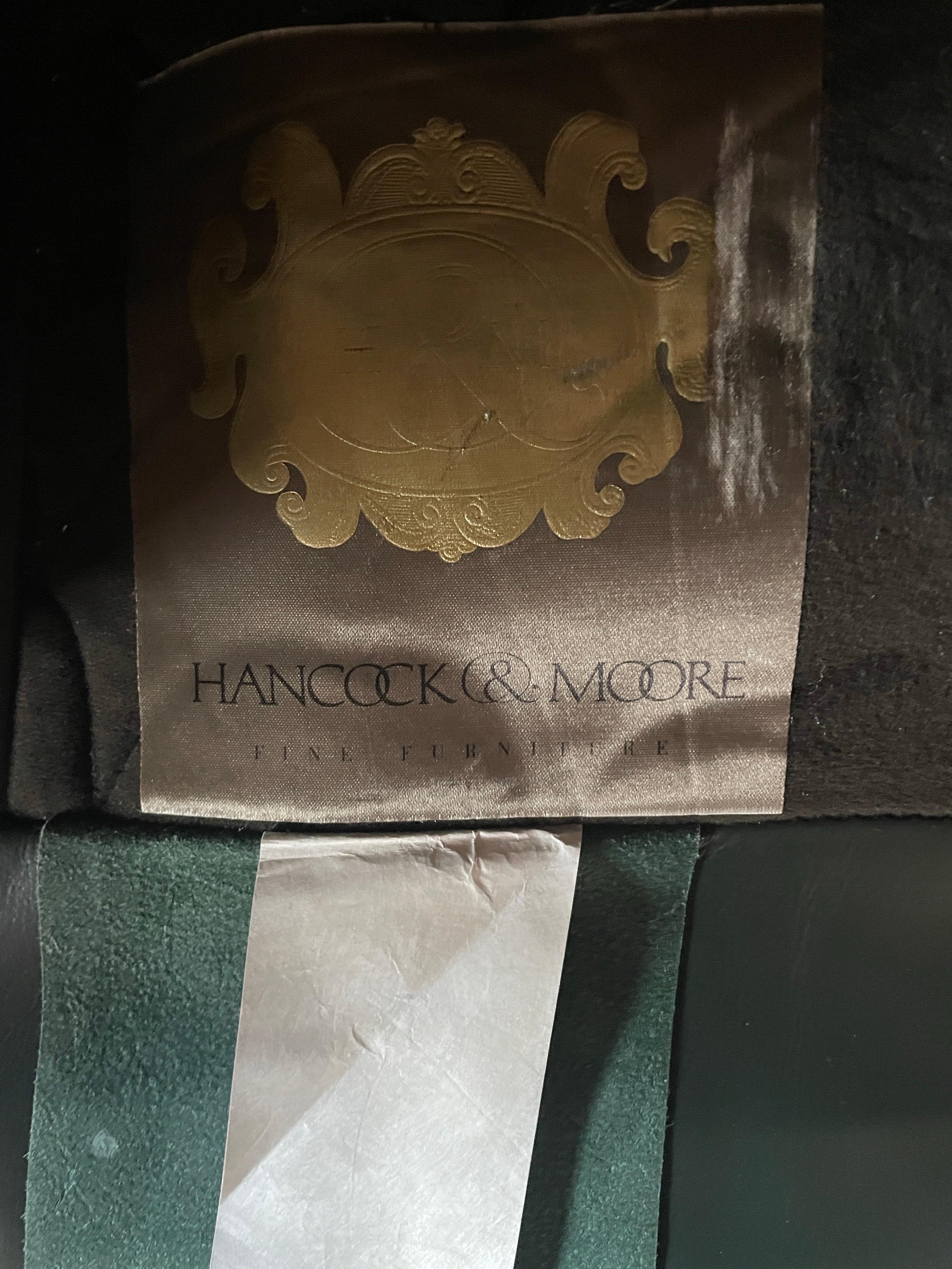 Hancock & Moore Leather Sofa Green Leather Couch Vintage 1