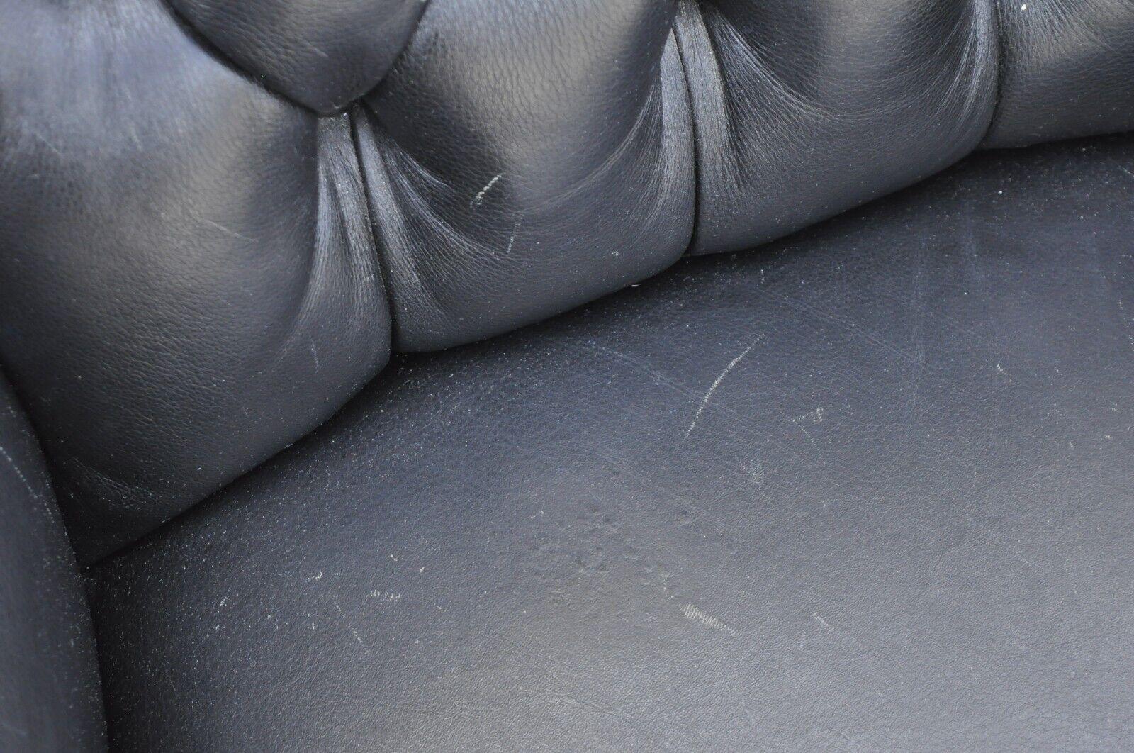 Hancock & Moore Oakley Black Leather Tufted Swivel Executive Office Desk Chair 5