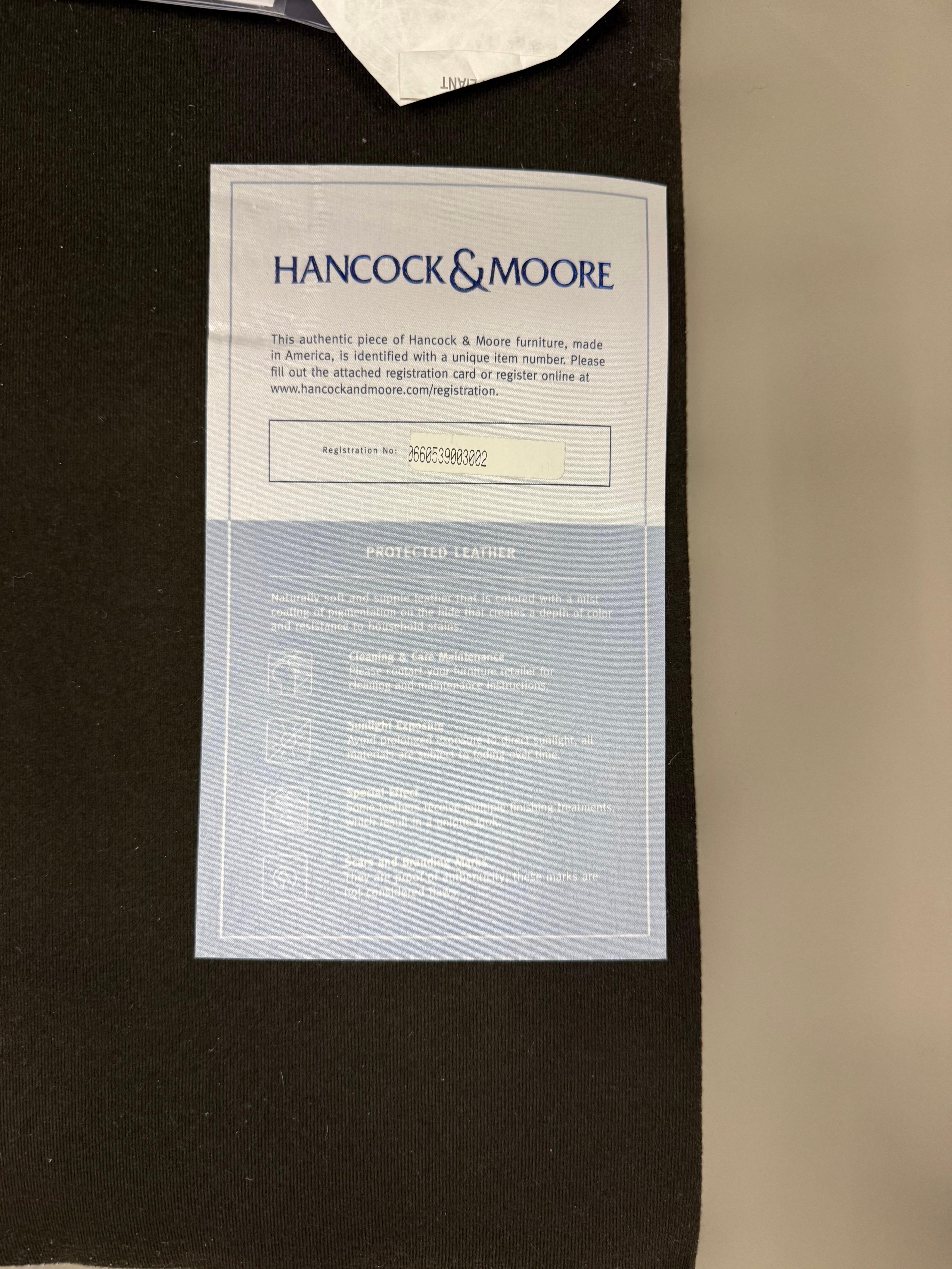 Hancock & Moore Pair of Bowery Leather Swivel lounge Chairs 7