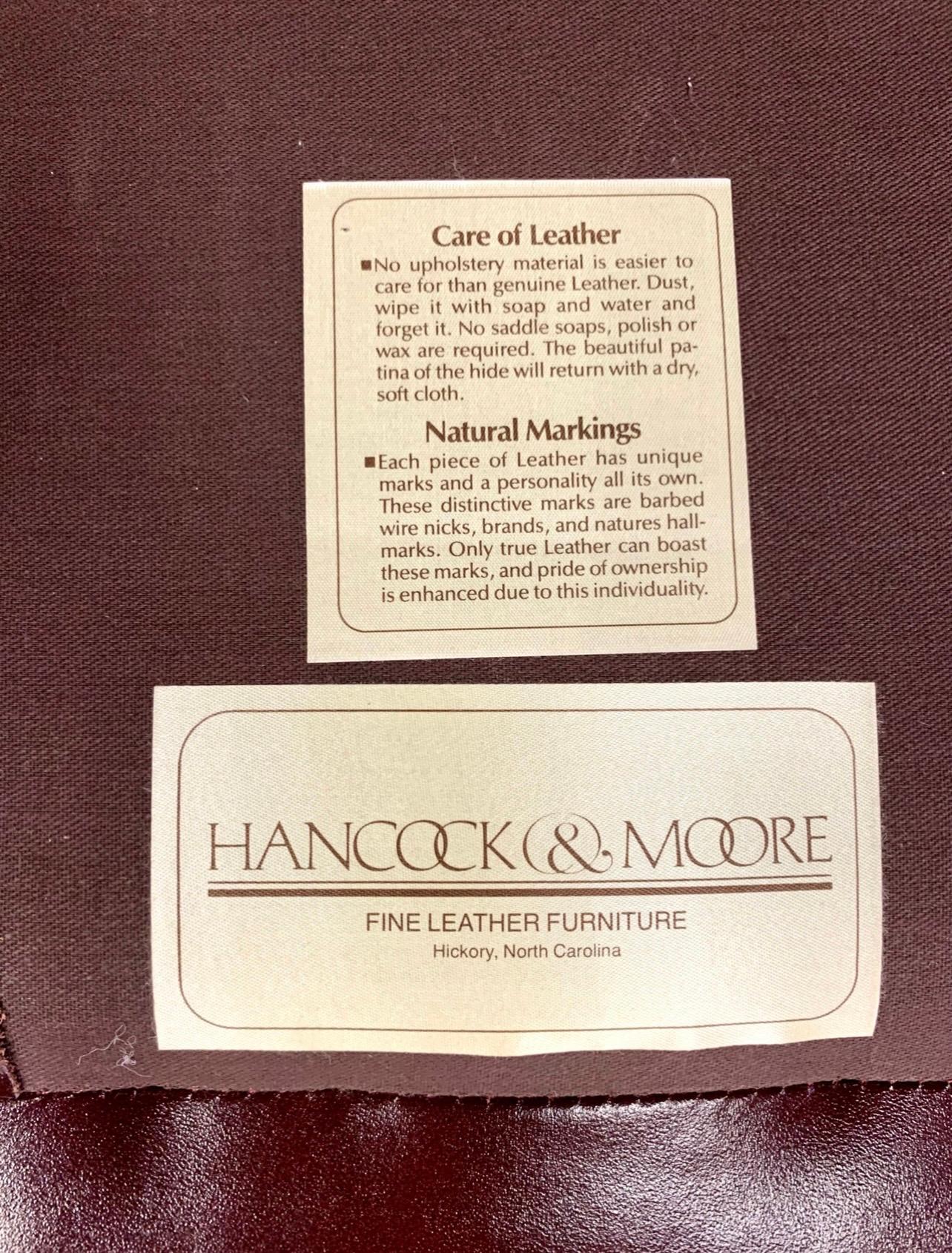 Hancock & Moore Pair of Matching Merlot Leather and Nailhead Wingback Chairs 5
