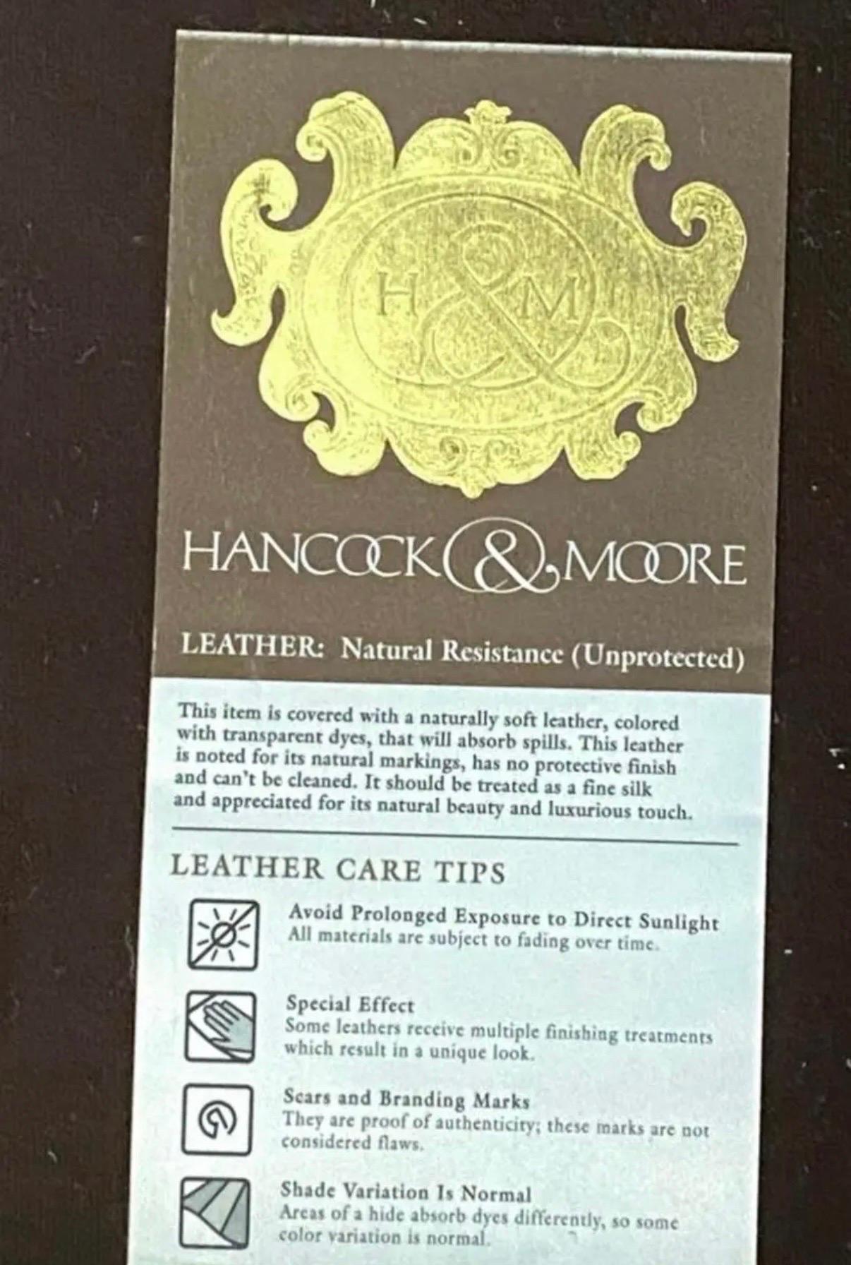 Hancock & Moore Tufted Brown Leather Club Chair and Matching Ottoman 1