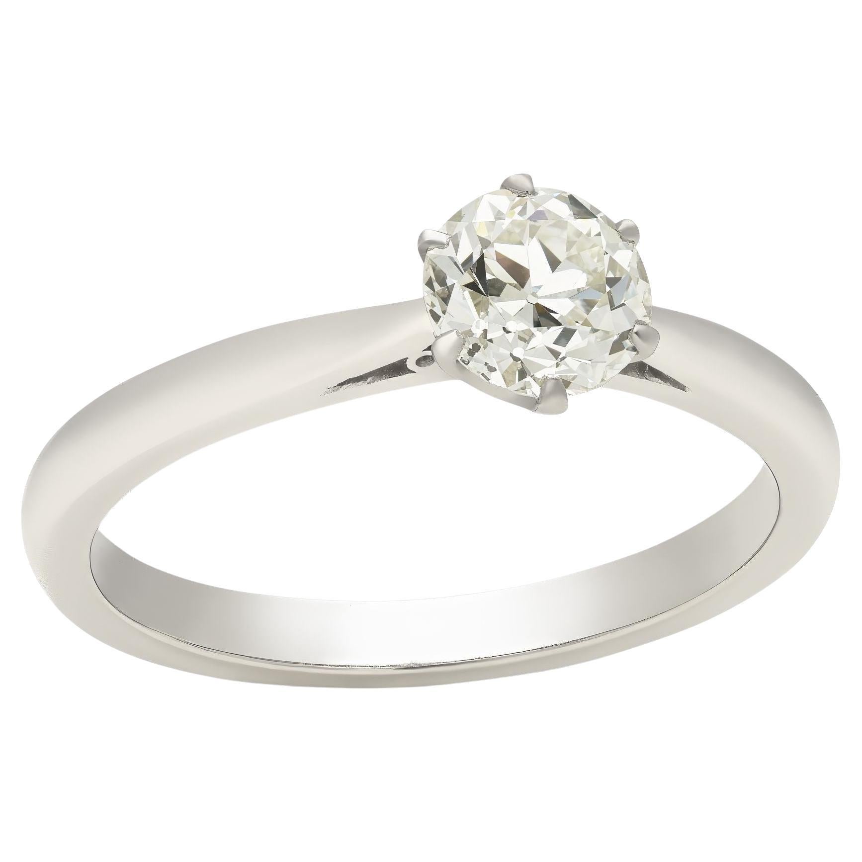 Hancocks 0.59ct Old European Cut Diamond Solitaire Ring in Platinum