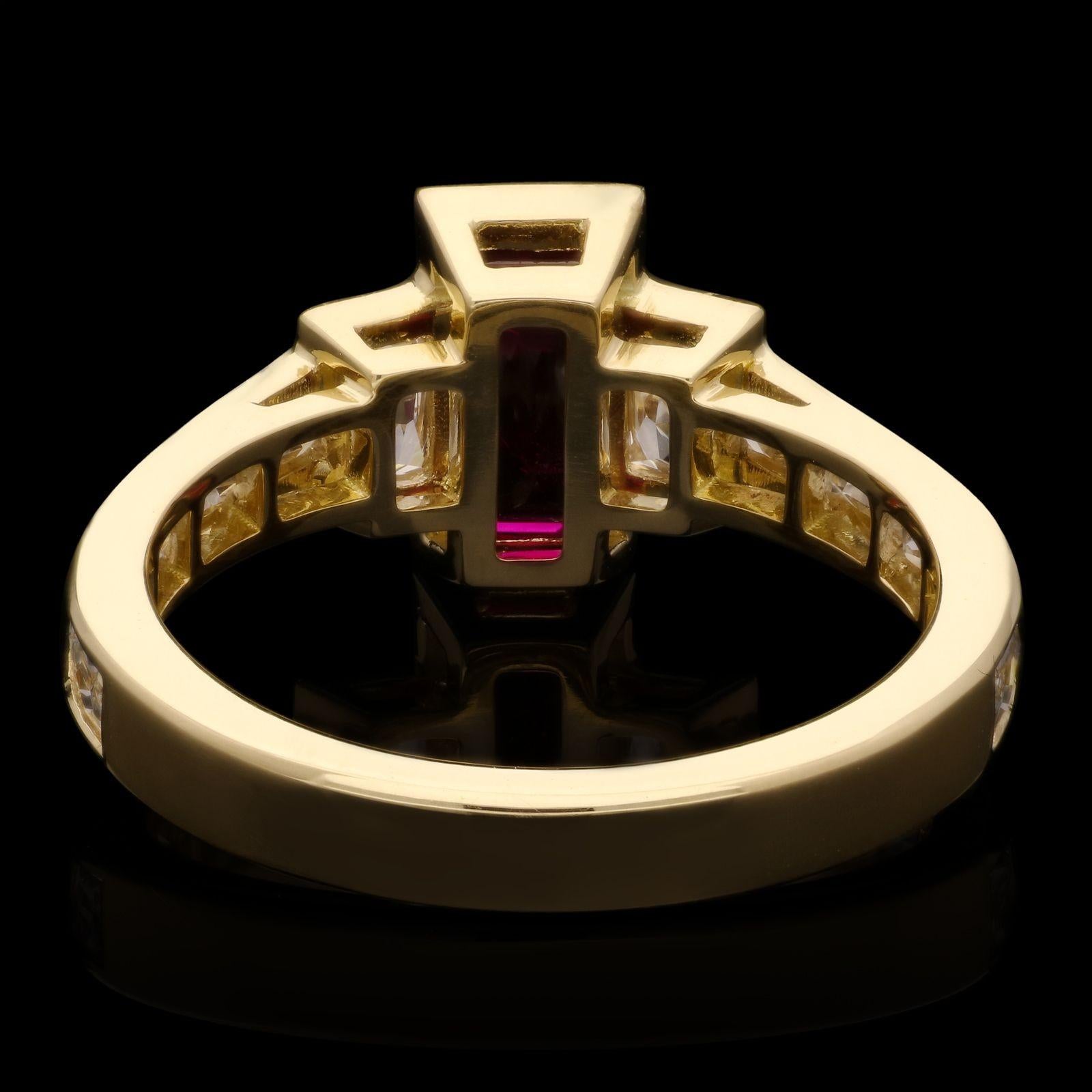modern ruby ring