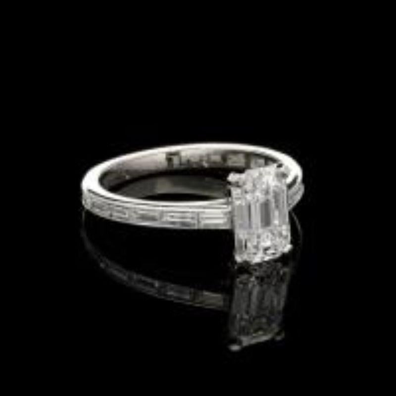 solitaire baguette diamond ring