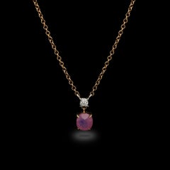 Hancocks 2.05ct Pink Sapphire and Diamond Pendant in Rose Gold