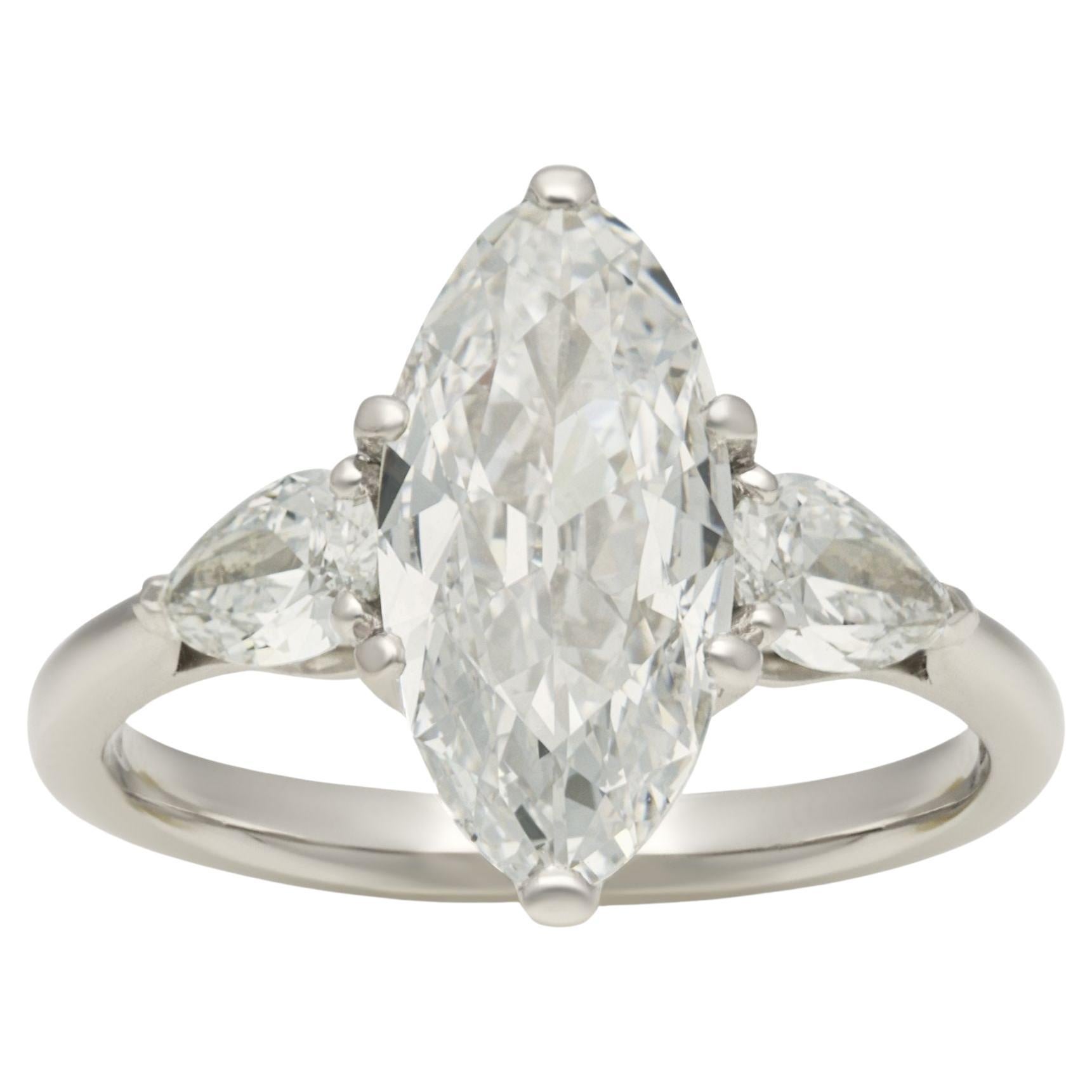 Hancocks 2.12ct D IF Golconda Old Cut Moval Diamond and Platinum Ring