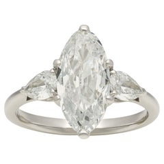 Hancocks 2.12ct D IF Golconda Old Cut Moval Diamond and Platinum Ring