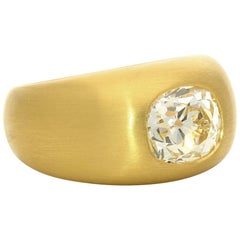 Hancocks Gypsy-Set aus 22 Karat satiniertem Gold mit 2::64 Karat Diamantring