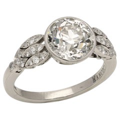 Hancocks Bague à diamant de taille européenne ancienne de 2,49ct