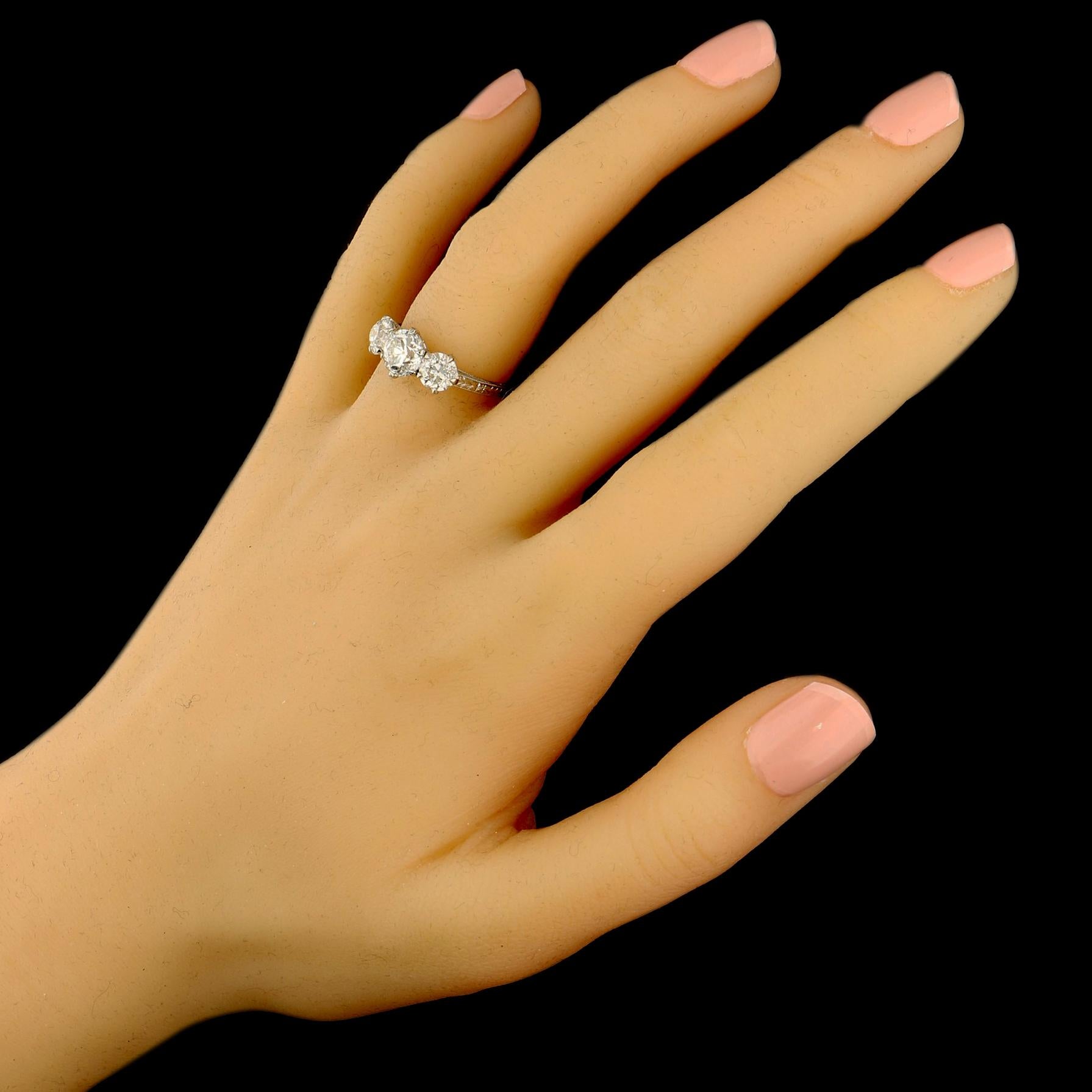 3 carat engagement ring on hand