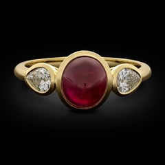 Hancocks 2.70ct Burma Ruby & Diamond ring in 18ct Yellow Gold