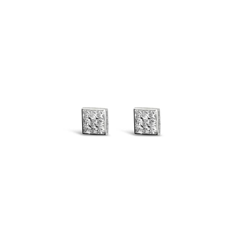 French Cut Hancocks 3.10 Carat Square French-Cut Diamond & Platinum Double Ended Cufflinks
