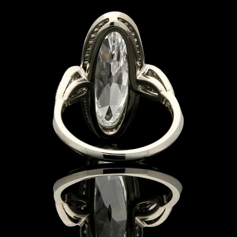 Hancocks 3.64 Carat Marquise Diamond Platinum Ring of D Colour and IF Clarity In Good Condition In London, GB