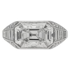 Hancocks 4.25 Carat G VS1 Old Mine Step Cut Diamond & Platinum Ring
