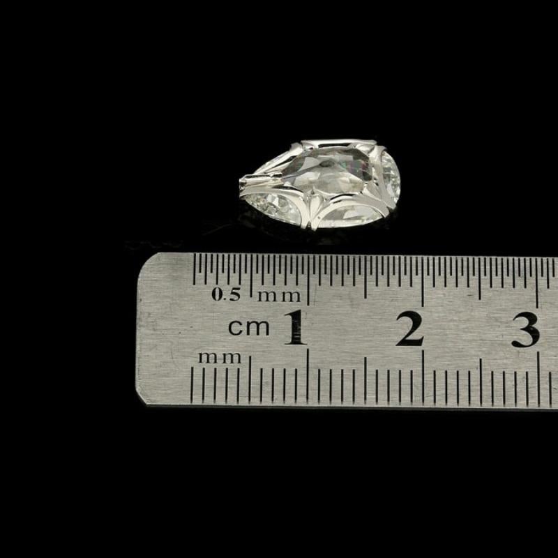 Hancocks 4.48 Carat Pear-Shaped Old-Mine Cut Diamond Ring In New Condition In London, GB