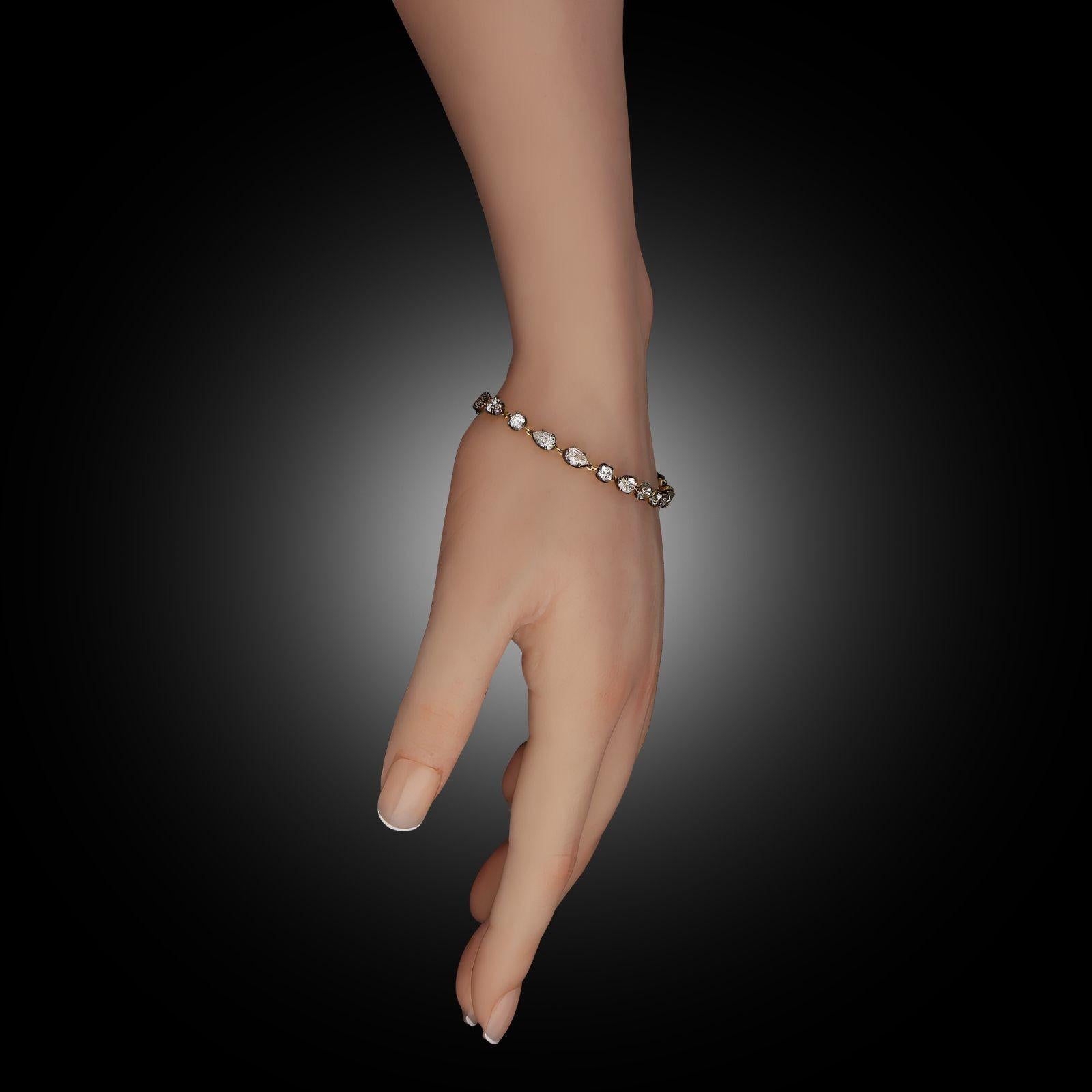 Hancocks 4.90ct Georgian Revival Diamond Line Bracelet Unisexe en vente