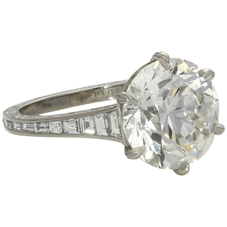 5.07-carat old European brilliant-cut diamond ring