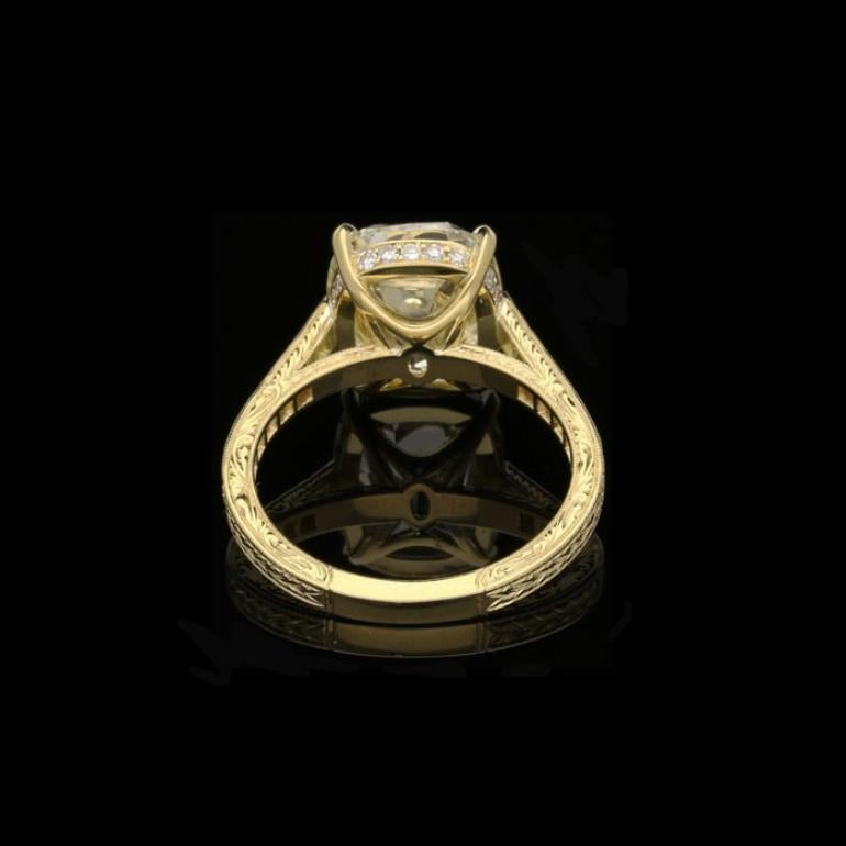 Hancocks 5.72 Ct Old Mine Brilliant Cut Diamond Solitaire Ring in 18ct Gold Band In New Condition In London, GB